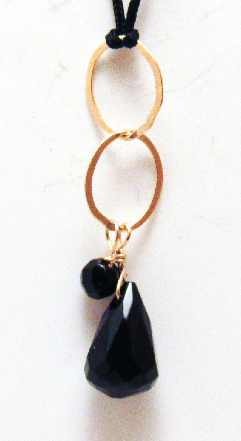 Black Onyx on Double Rings