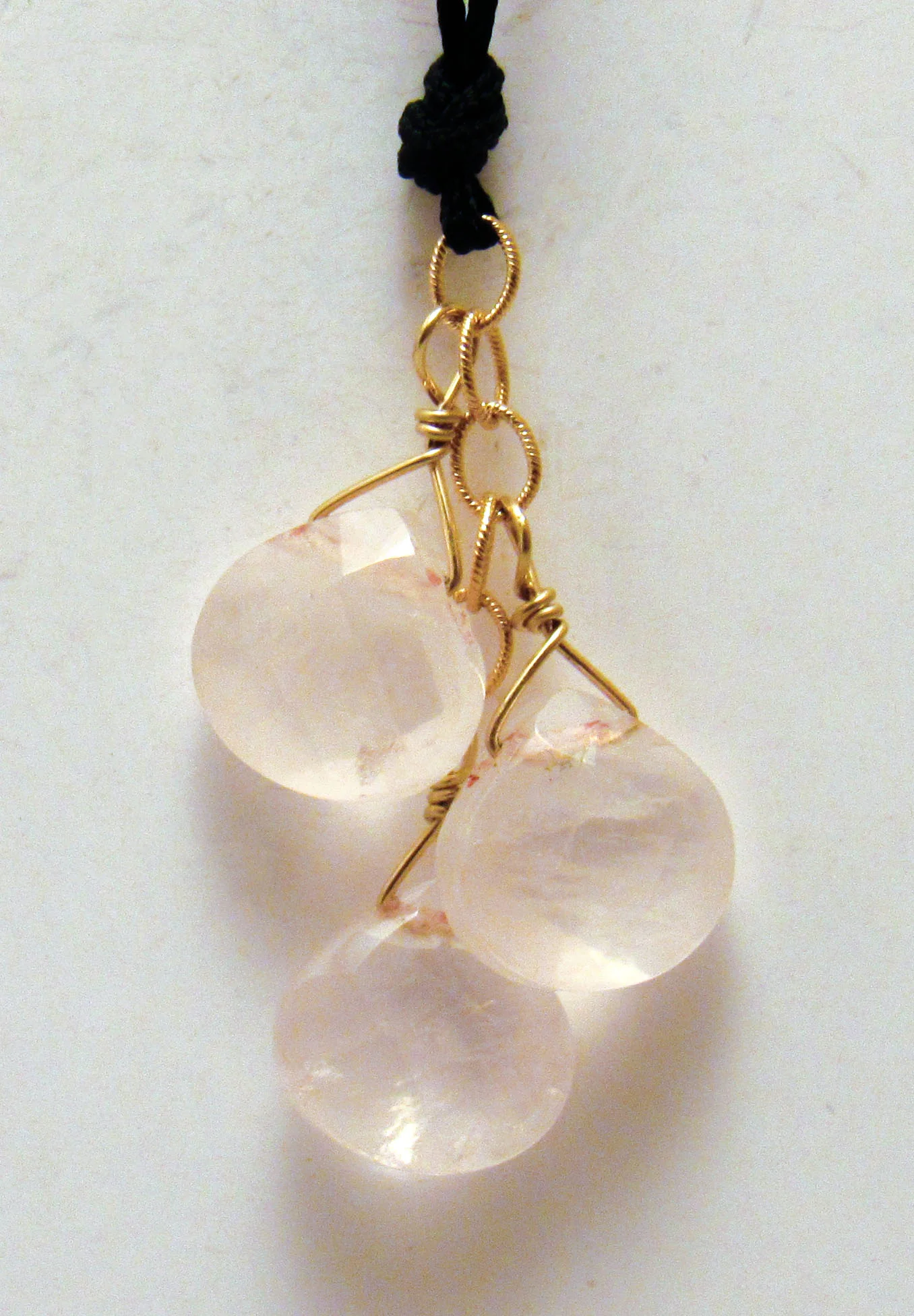 Rose Quartz Cluster on Cord