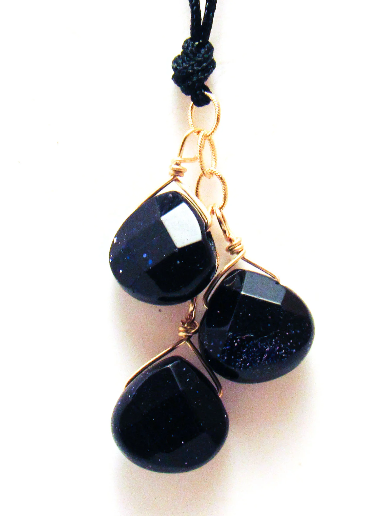 Blue Sandstone Cluster on Cord