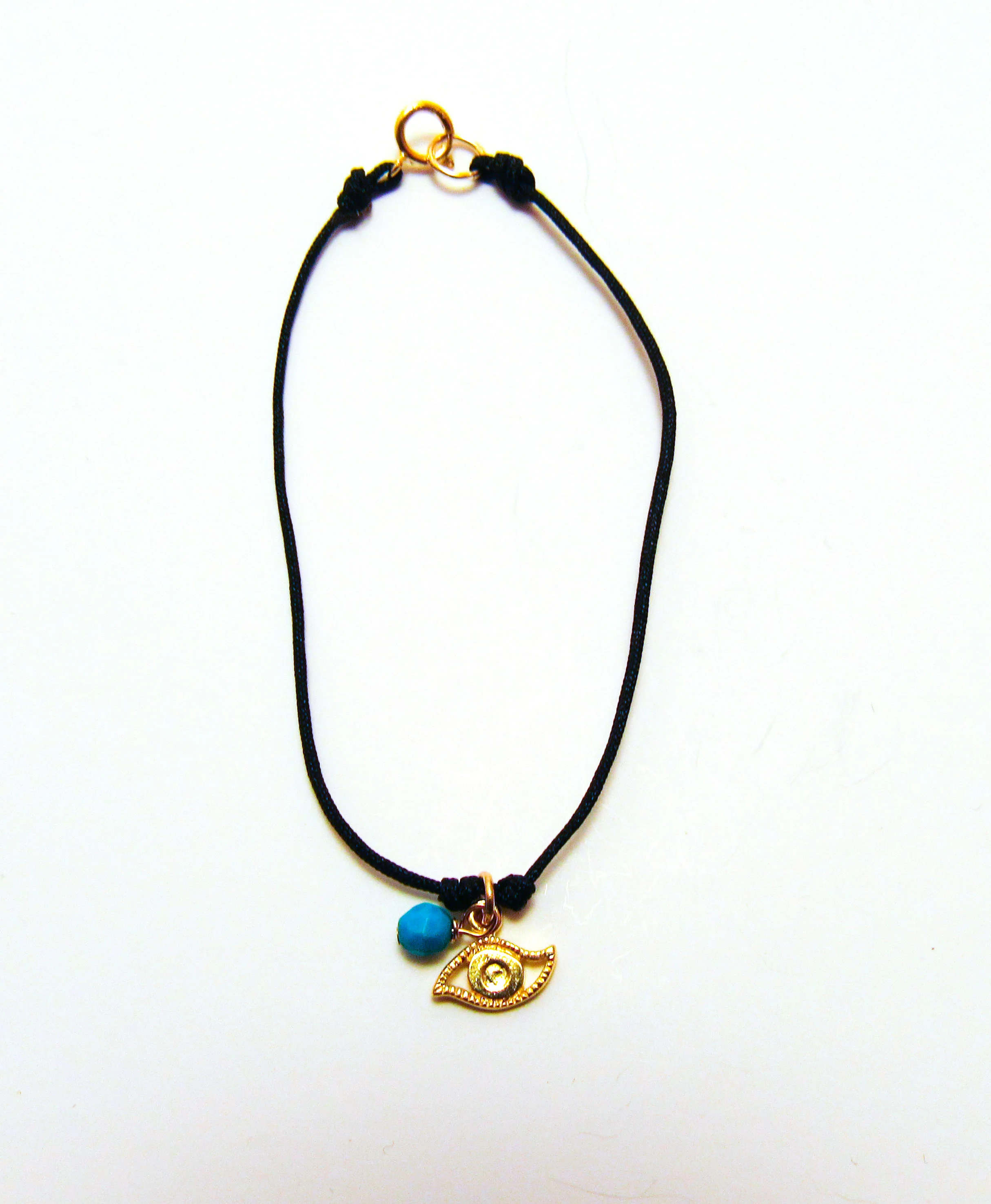 Evil Eye and Turquoise on Cord