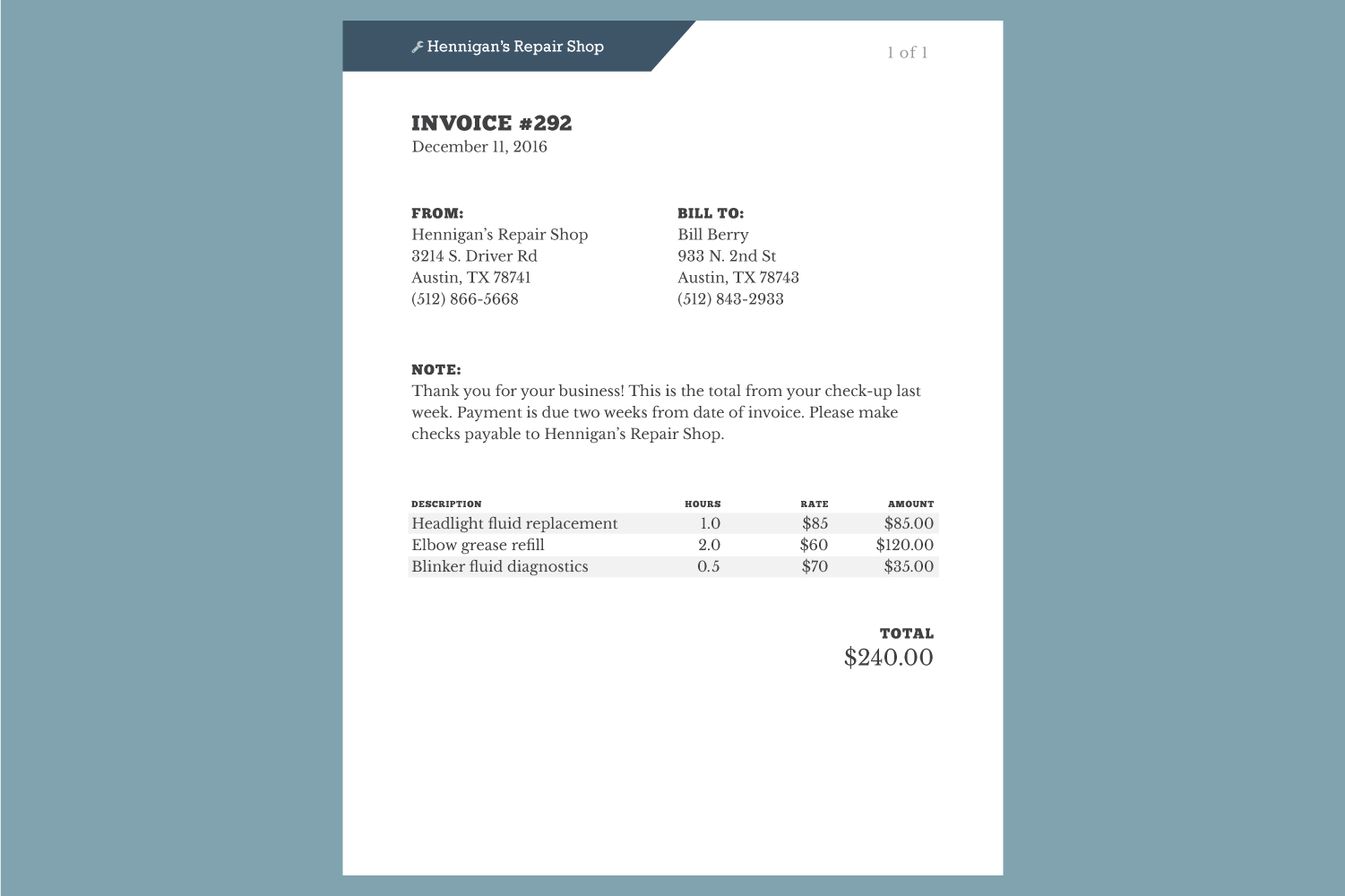 Day 46: Invoice