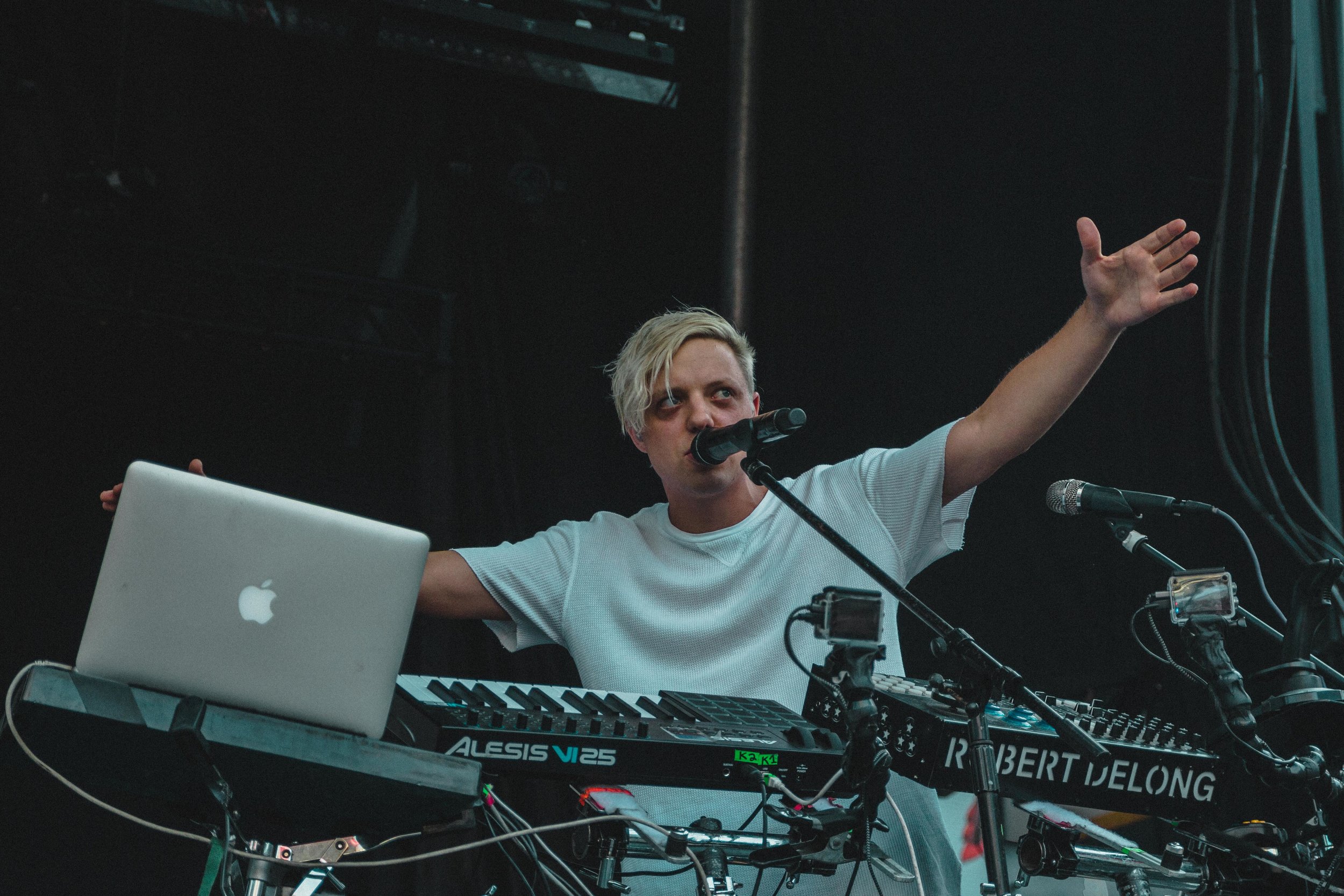 Robert DeLong performing at NXNE Festival Village Day 3 at Yonge-Dundas Square