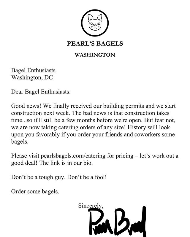 Don&rsquo;t be a tough guy. Don&rsquo;t be a fool! Order some bagels. Link in bio.