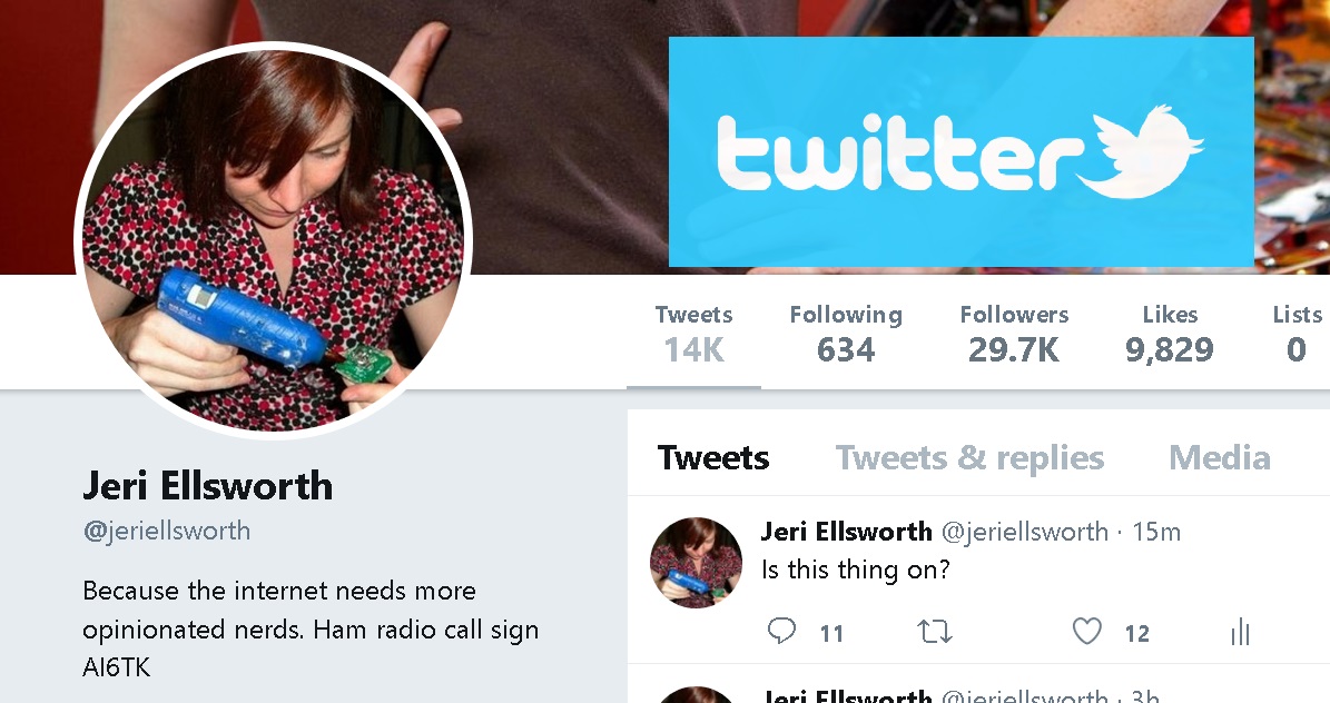Jeri Ellsworth - Twitter