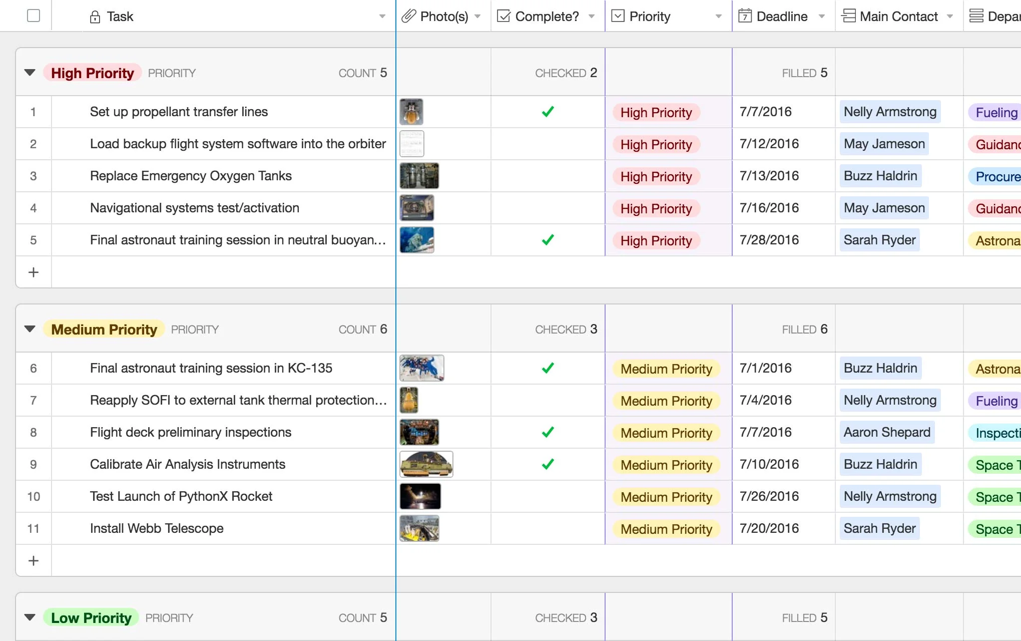 AirTable’s spreadsheet design involves a lot more than text in cells.
