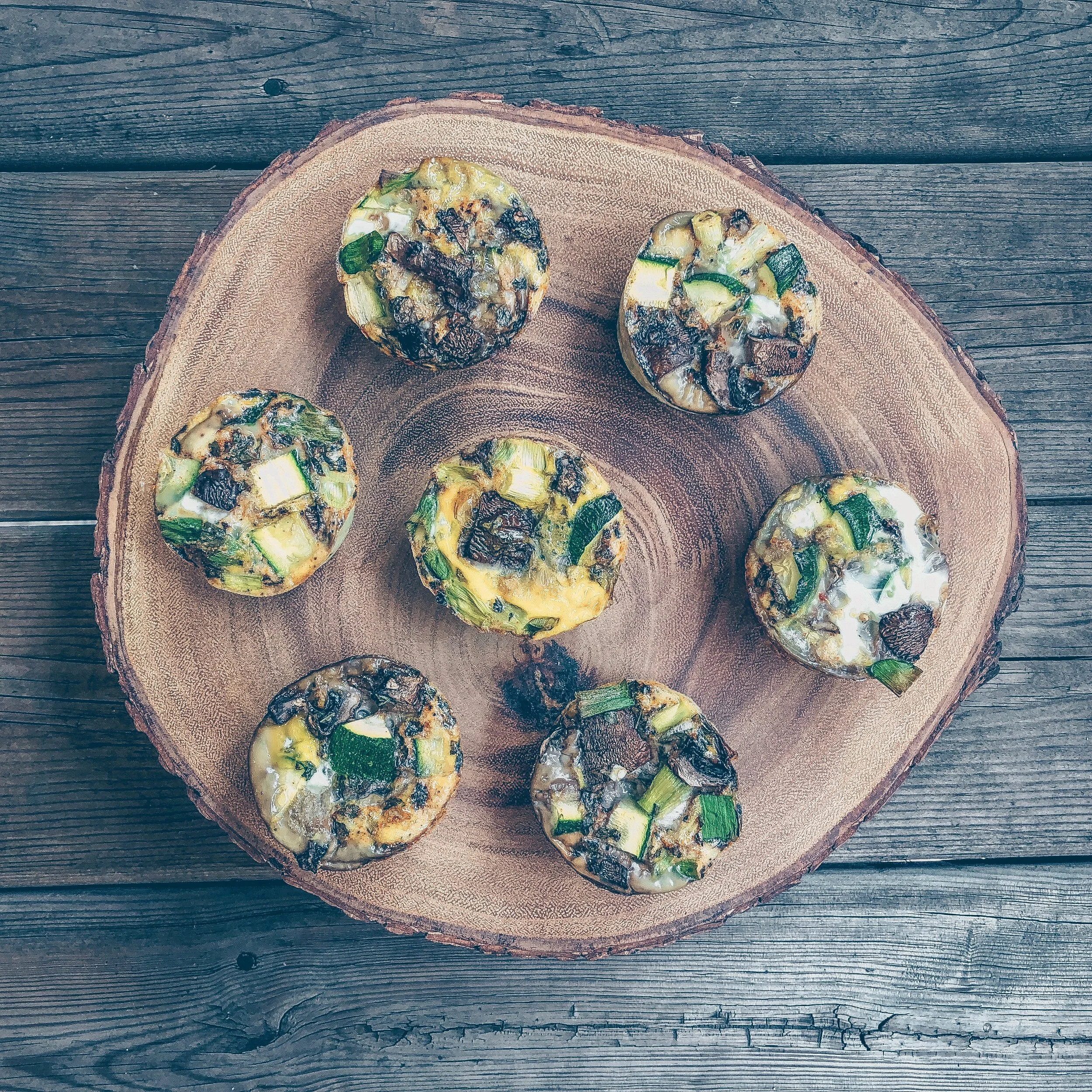 Zucchini Mushroom Egg Muffins