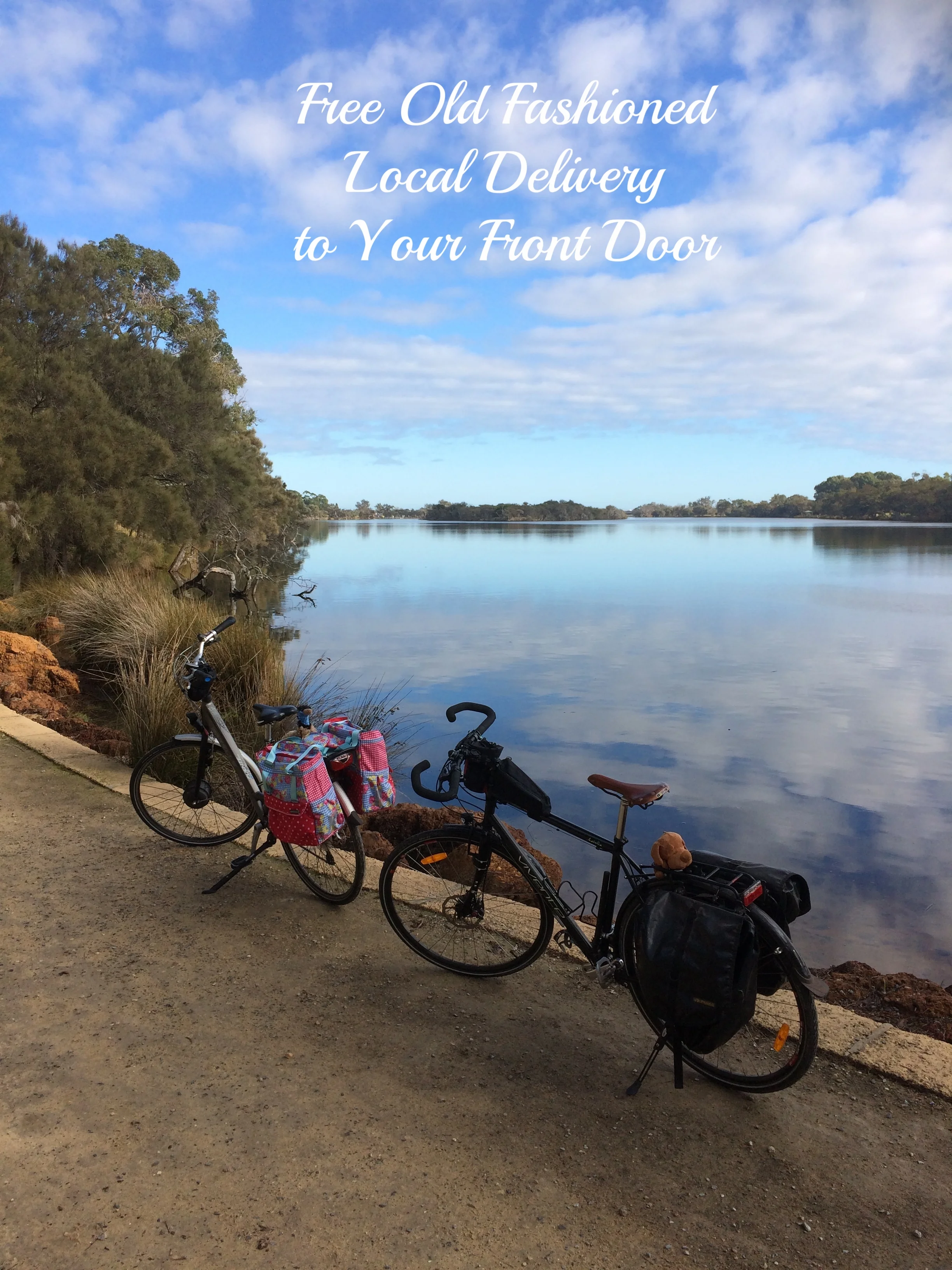 Free Old Fashioned Local Delivery of Fresh Roasted Coffee Beans Bunbury WA. Bicycles by Collie River