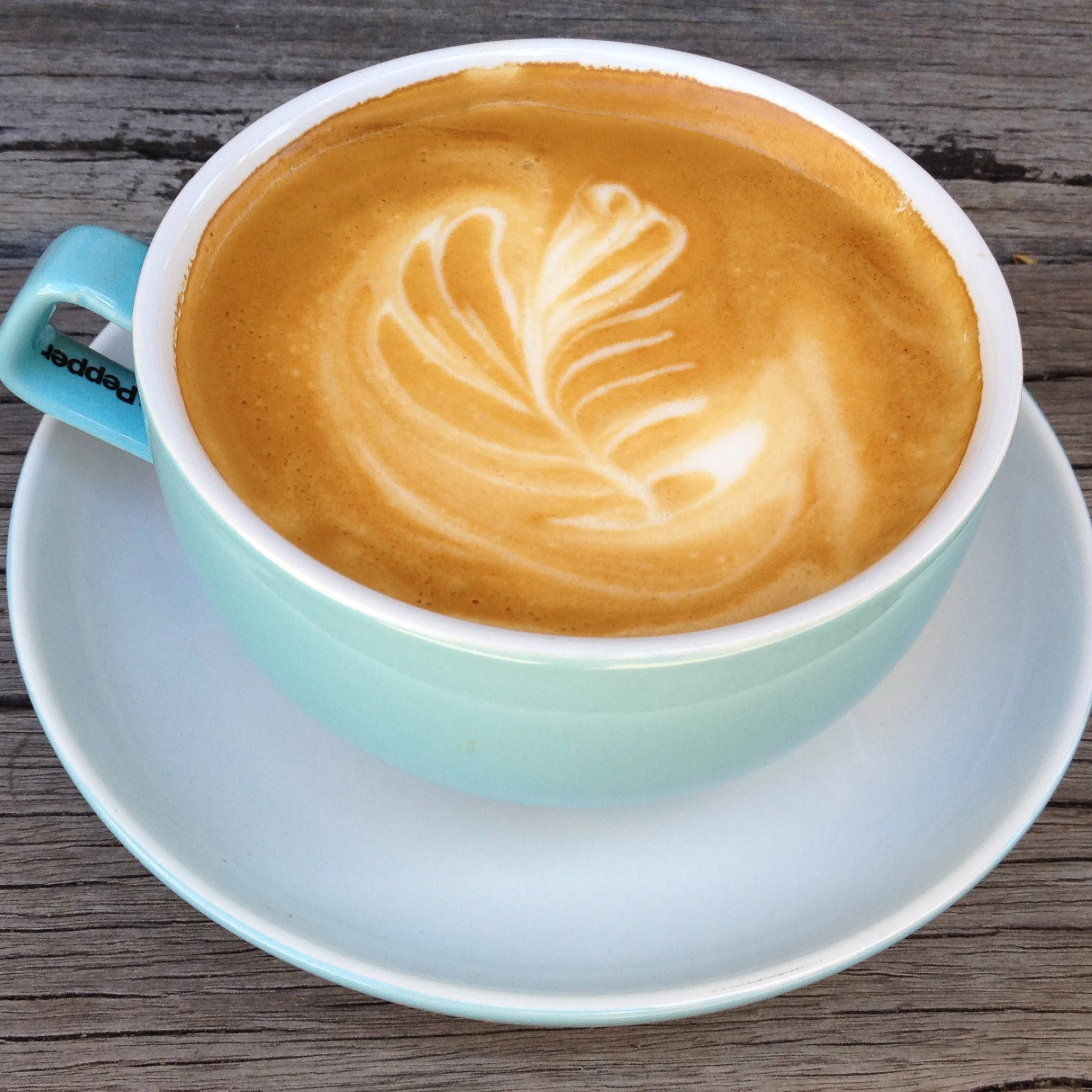 Peru Organic Latte Blue Cup, Fresh Roasted Coffee Beans Bunbury WA
