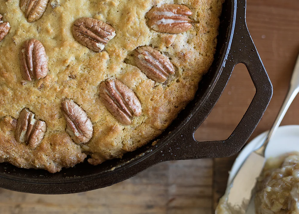 Great Buffalo Pecan Cornbread with Pecan Honey Butter