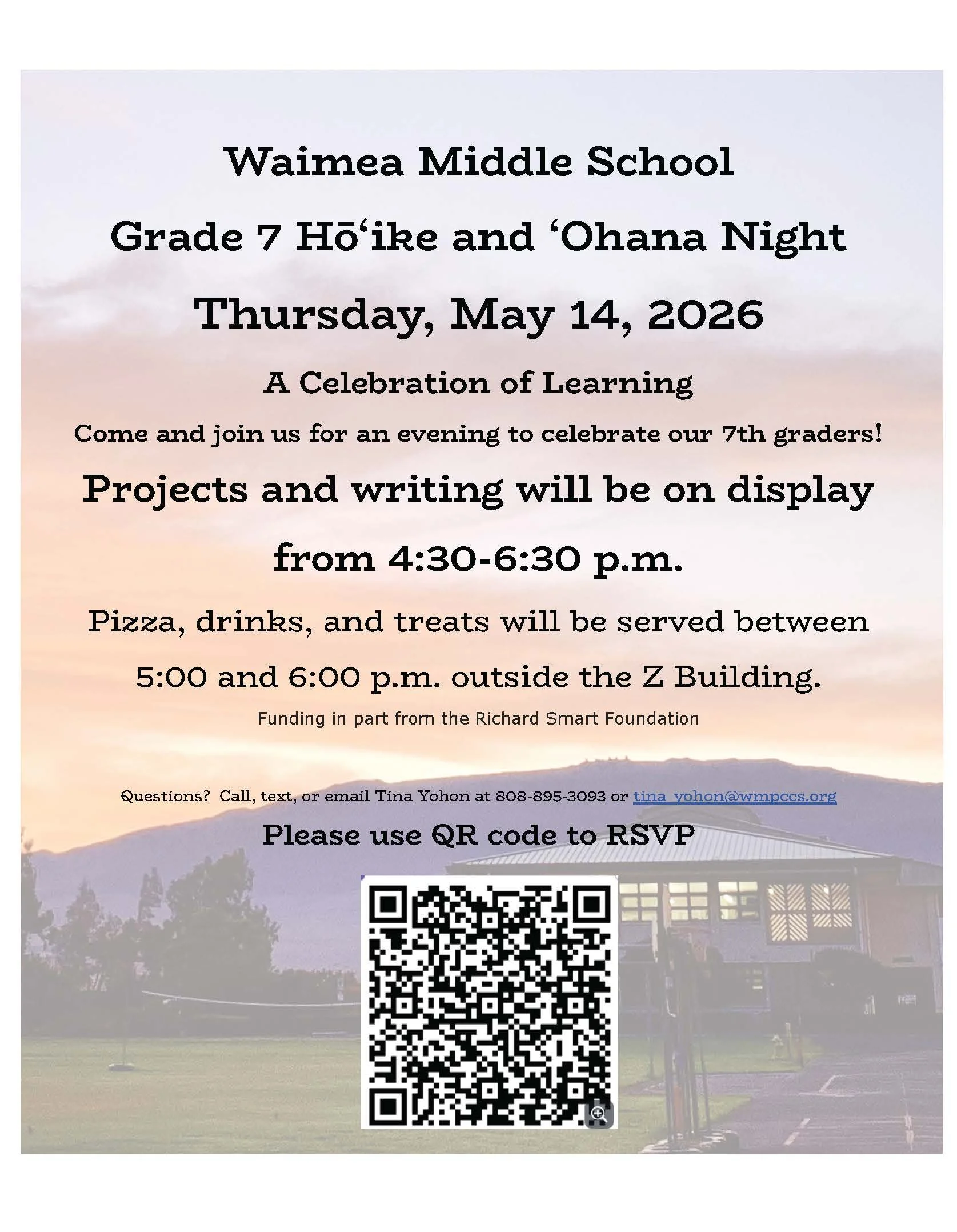 Waimea Middle School Grade 7 Ho'ike and 'Ohana Night