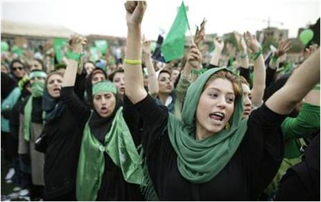 "Jombeshe sabz" or the green movement, Tehran 2009. (NBCnews.com )