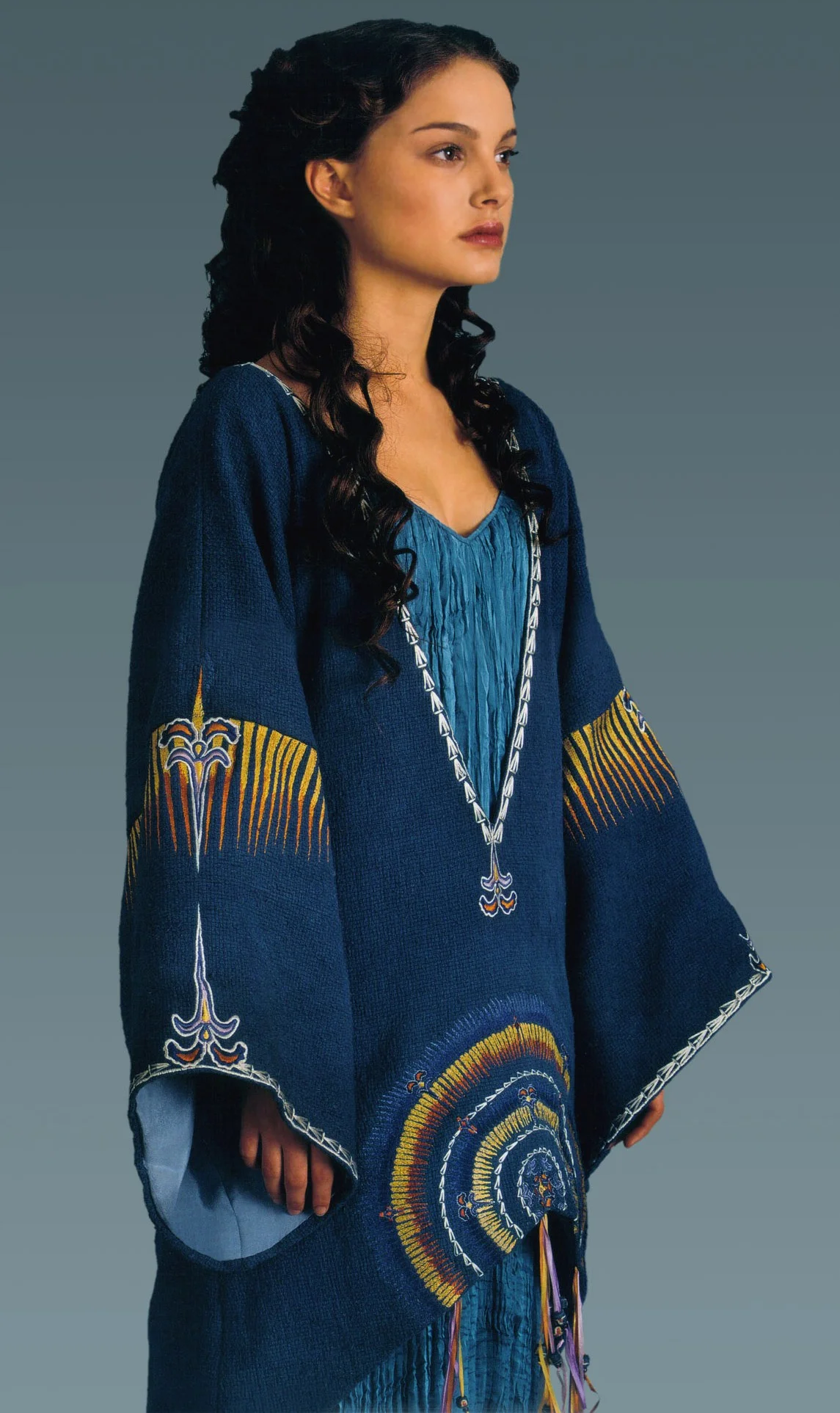 padme blue dress Milly Ally Off-The-Shoulder Cady Dress