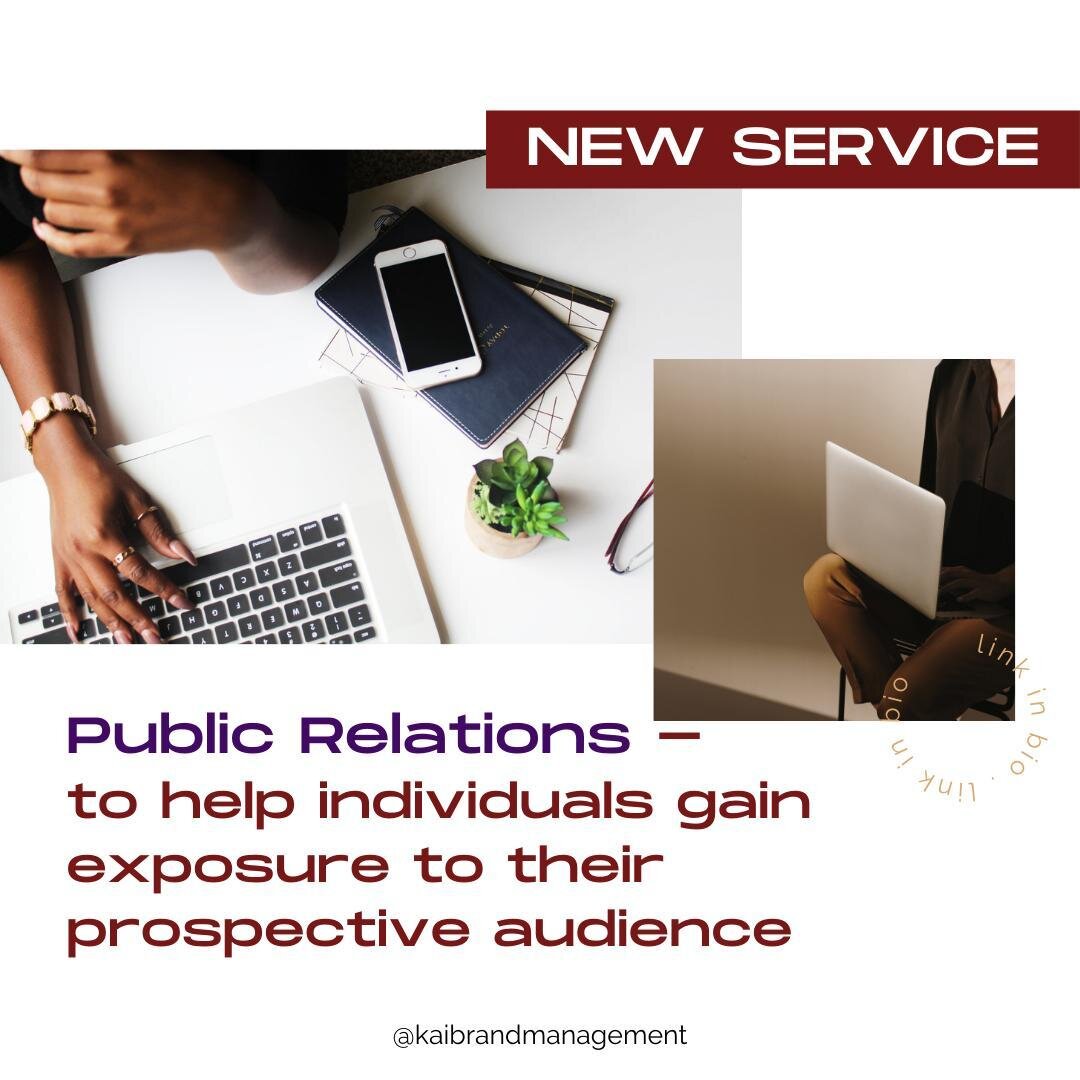 🚨 NEW SERVICE ALERT 🚨 ⠀
⠀
Are you having trouble gaining exposure for your target market? Would you like to see your business in more publications, articles, partnerships? ⠀
⠀
Then I got you! ⠀
⠀
Kai Brand Management is now offering specialized Pub