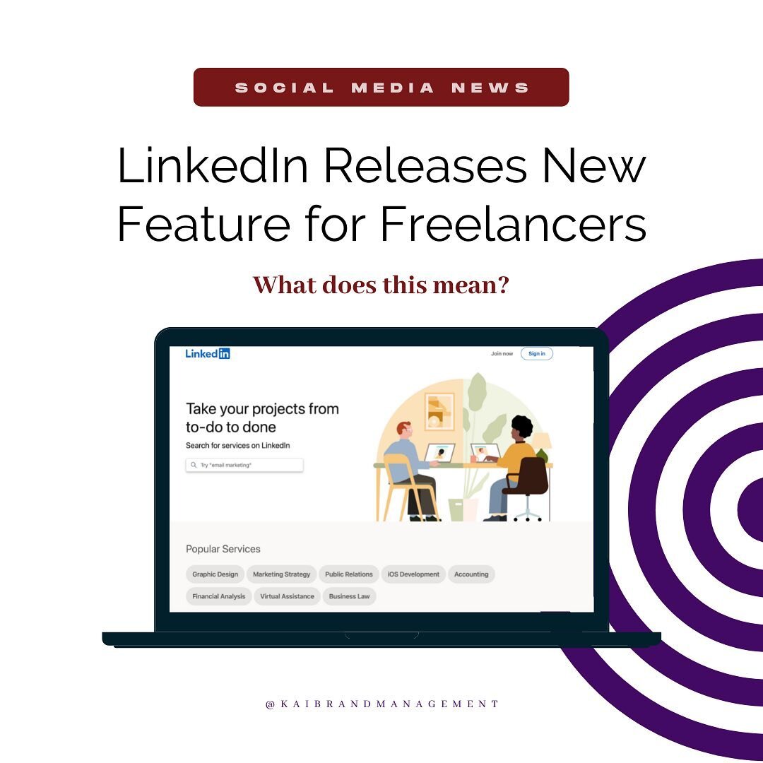 Okay y&rsquo;all, we all know social media is always changing. 

Well @linkedin has introduced a new service for freelancers and service providers that helps you connect with your ideal client, all in one place 😨🙌🏾

Swipe left to see all of the be