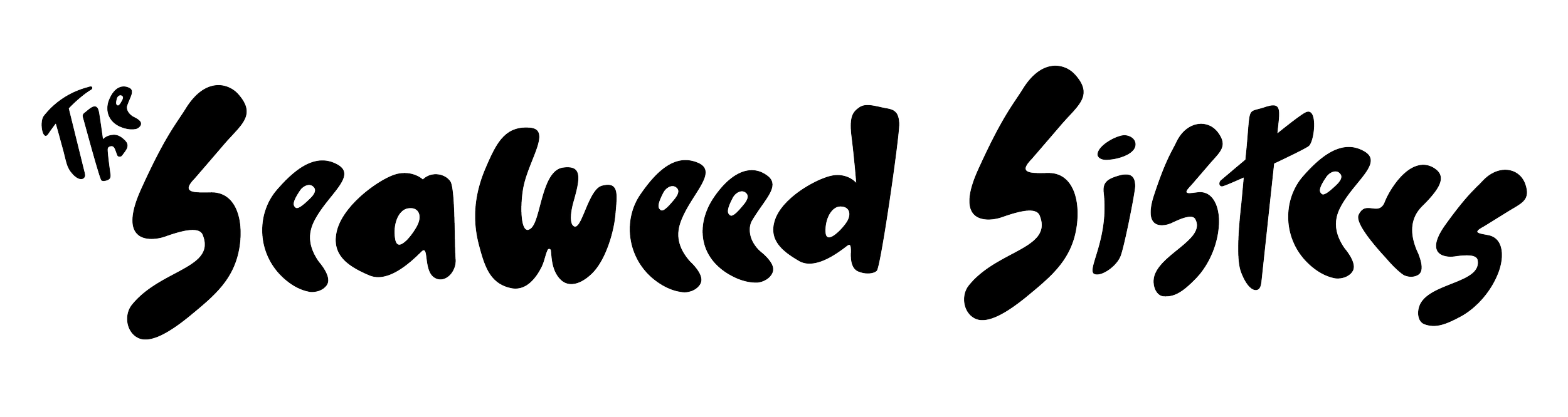 Black text in a handwritten style that reads "The Seaweed Sisters Sisters'"