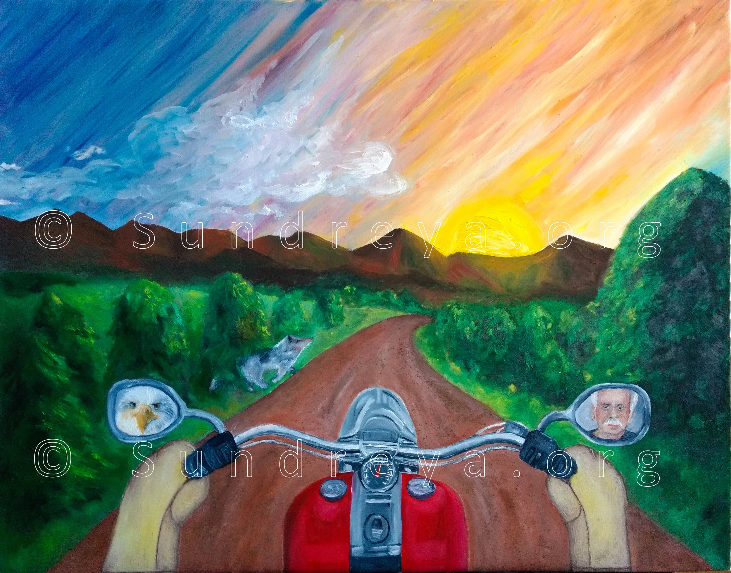 Commissioned: Perfect Ride, 22 x 28", oil