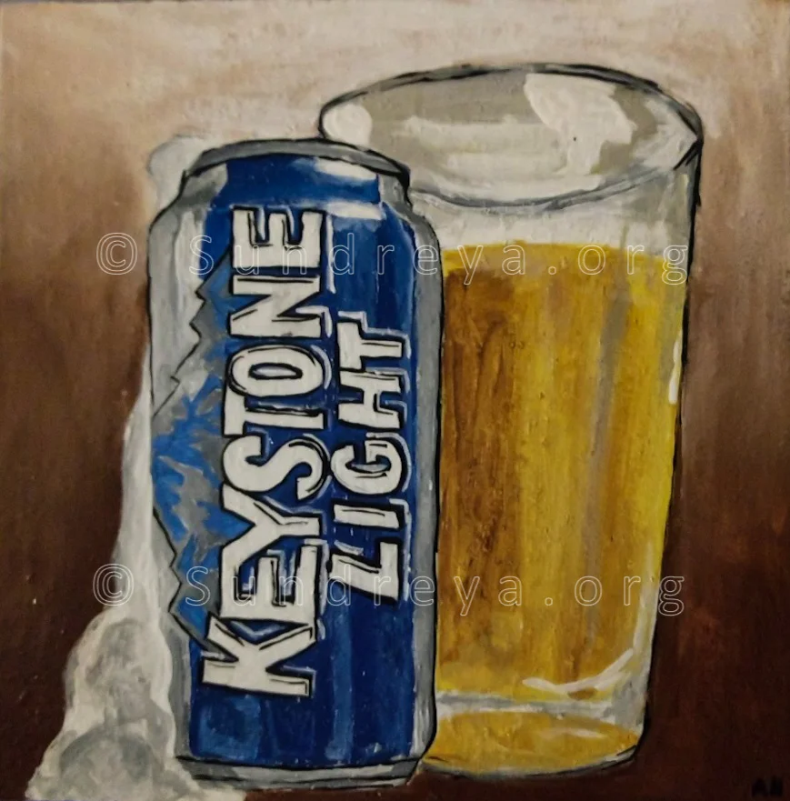 Commissioned: Keystone, acrylic on 6 x 6” tile