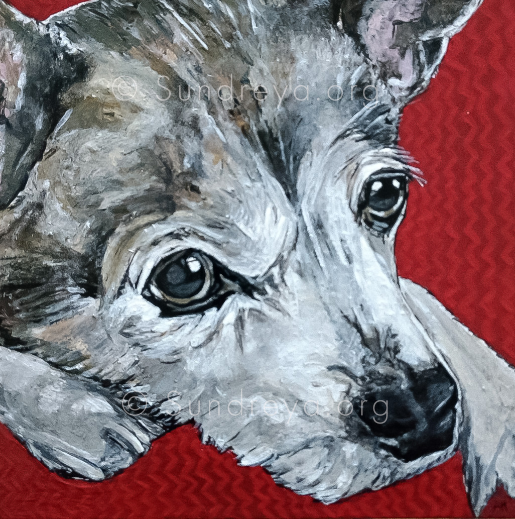 Commissioned: April, acrylic on 6 x 6” tile with gloss finish