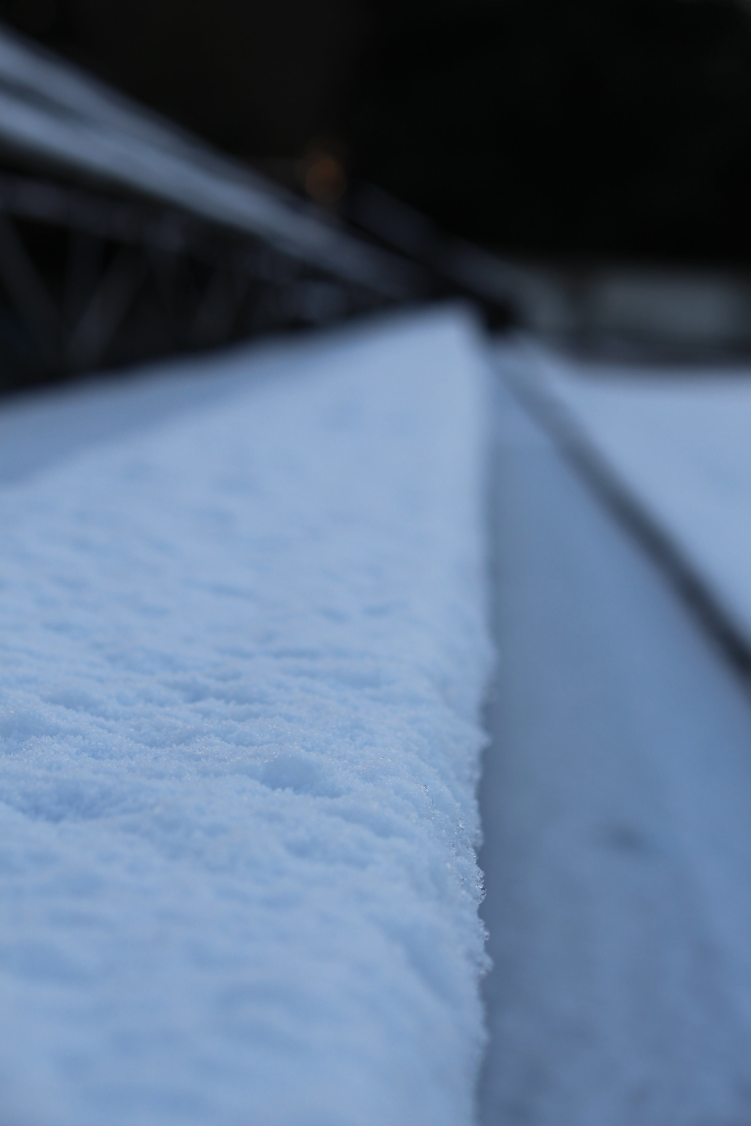 there's snow in the bleachers