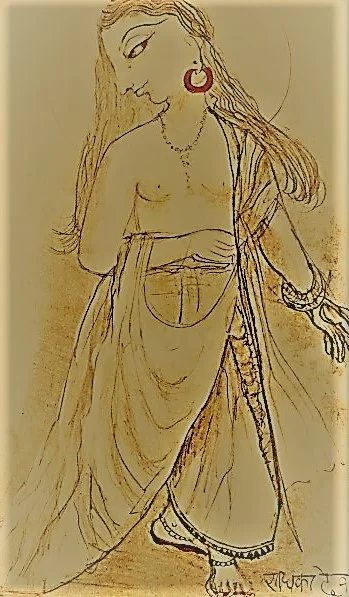 Lord Caitanya (Drawing by Swamini Rishika Devi)
