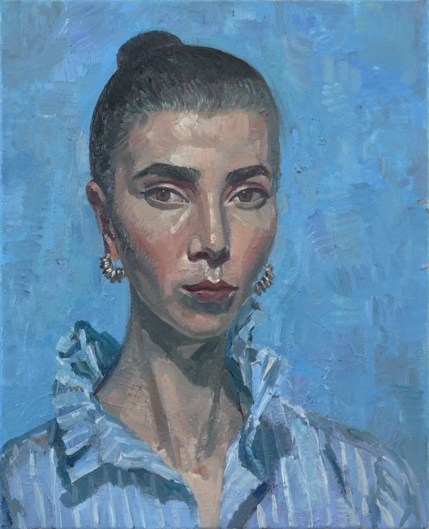 Self-portrait in Blue Shirt
