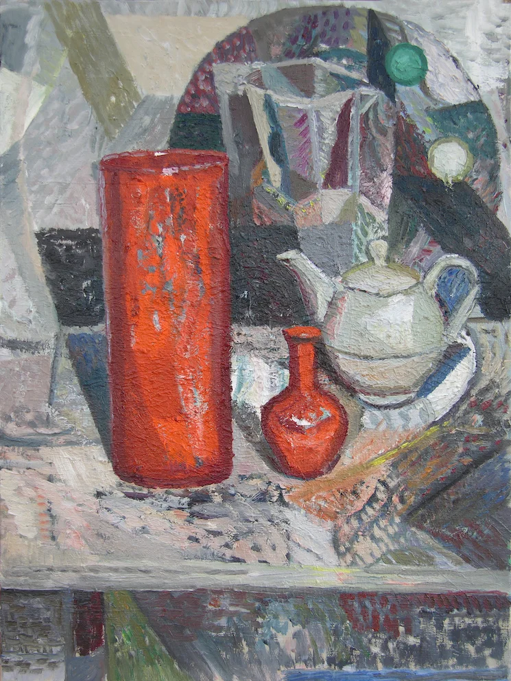 Arrangement with Grey and Orange