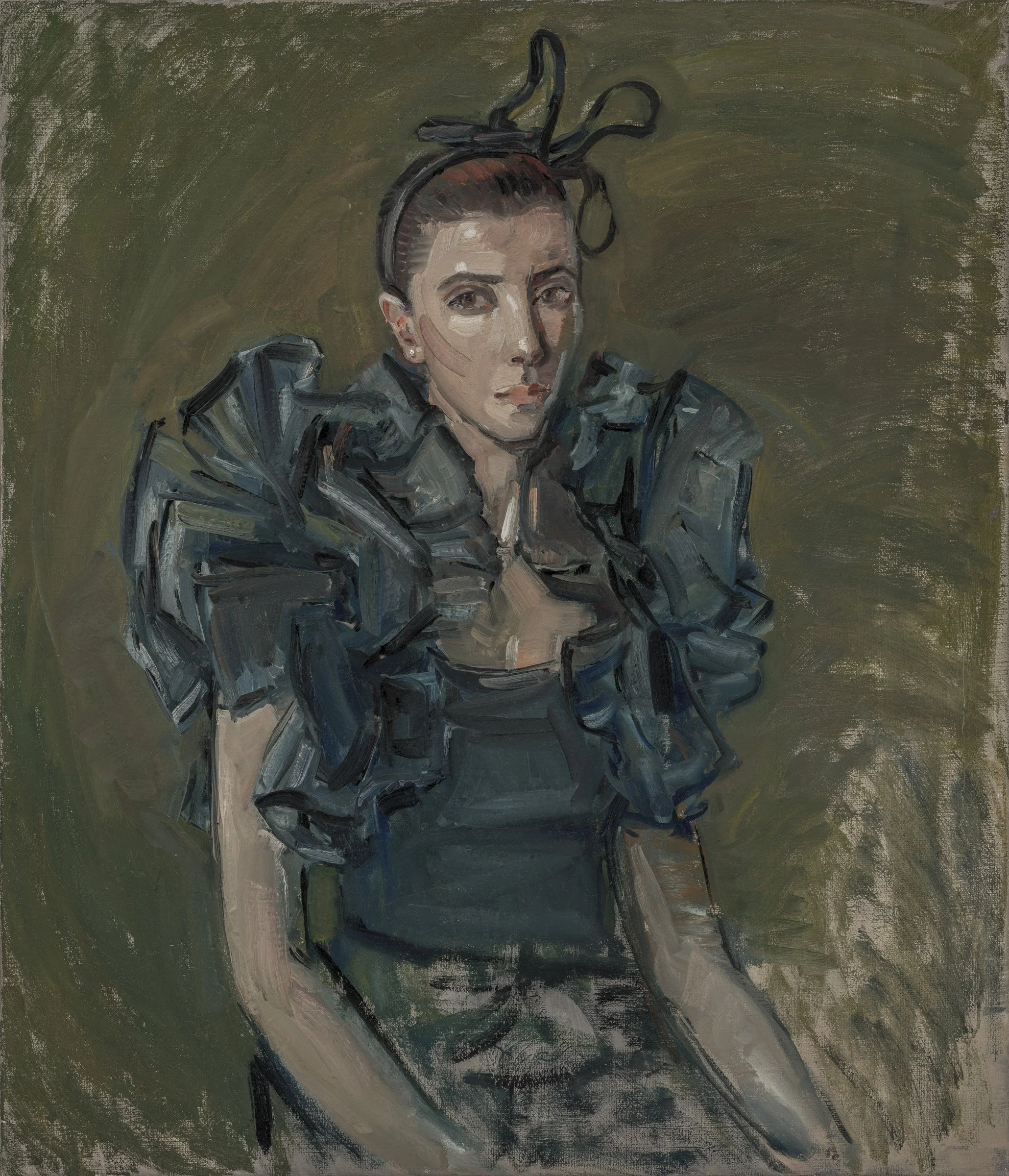 Seated lady with ruffled sleeves (self-portrait)