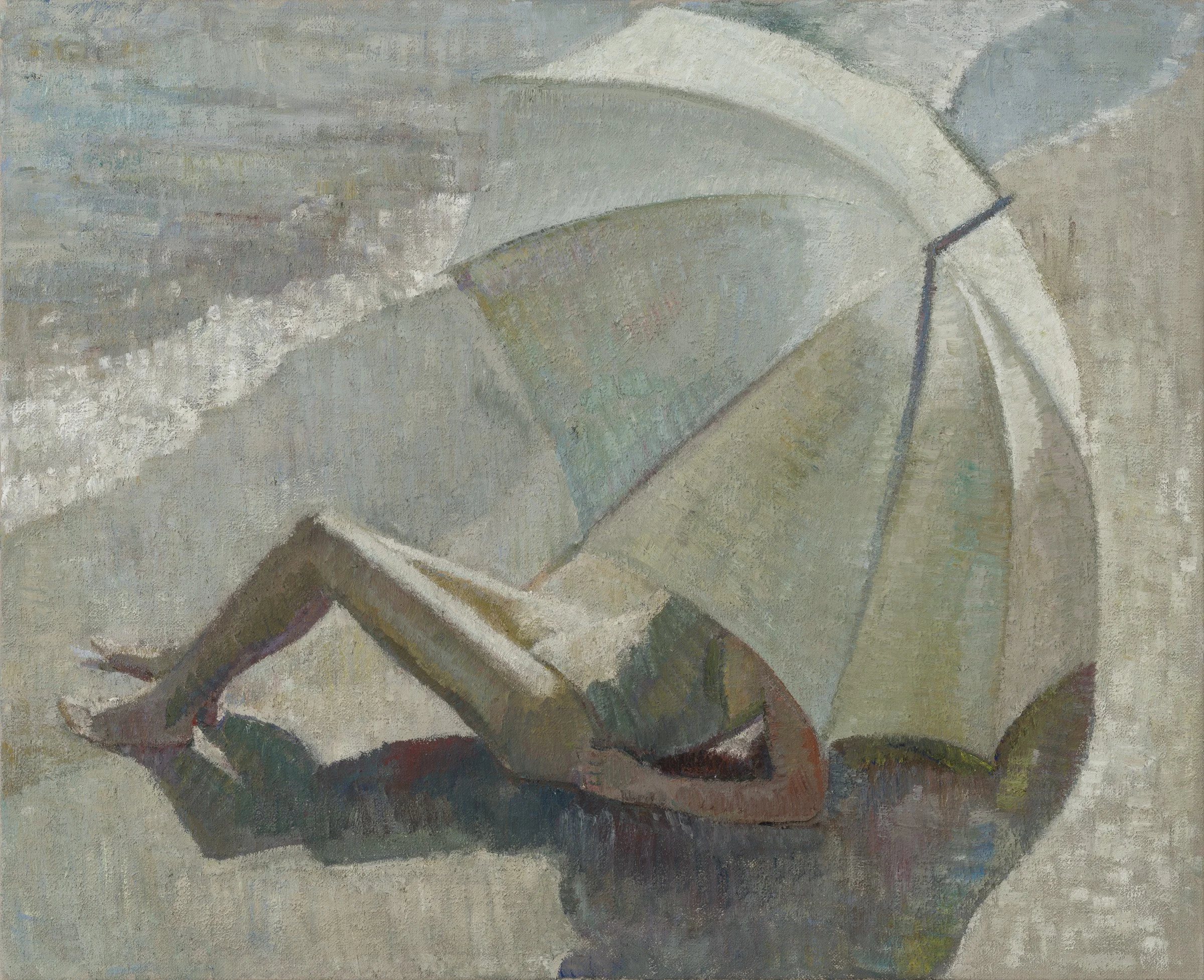 Reclining Bather with Parasol I