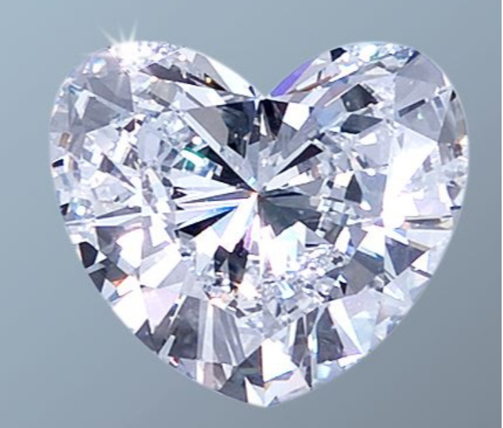 Diamond 12.67ct D IF heart shape, image Jessica Cadzow-Collins