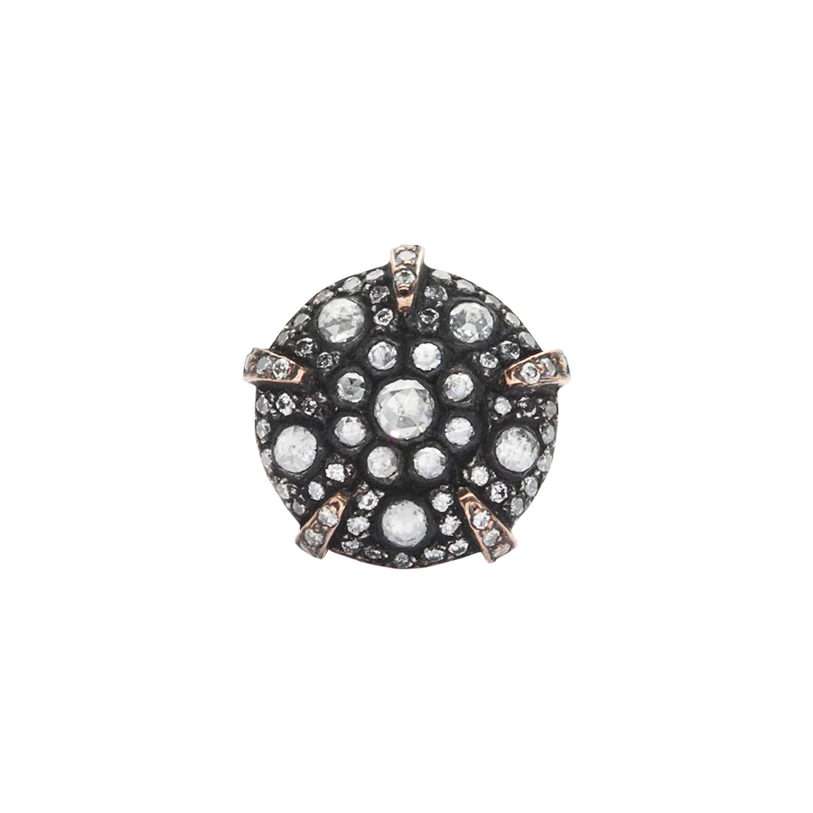 OLD SCHOOL ROSE CUT CLAWS RING