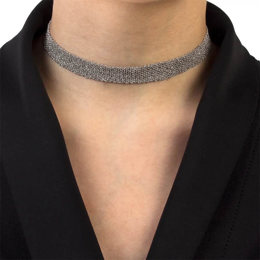 MESH SILVER CHOKER