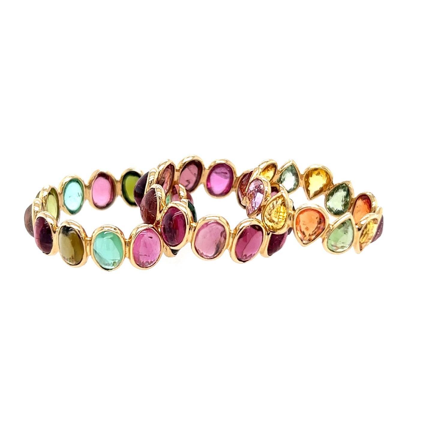 Ruby and Tourmaline Eternity Bands for days.
#weissjewelryla #eternitybands