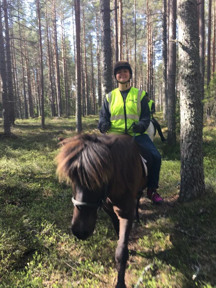 Out riding in the beautiful Forrests of Hälsingland