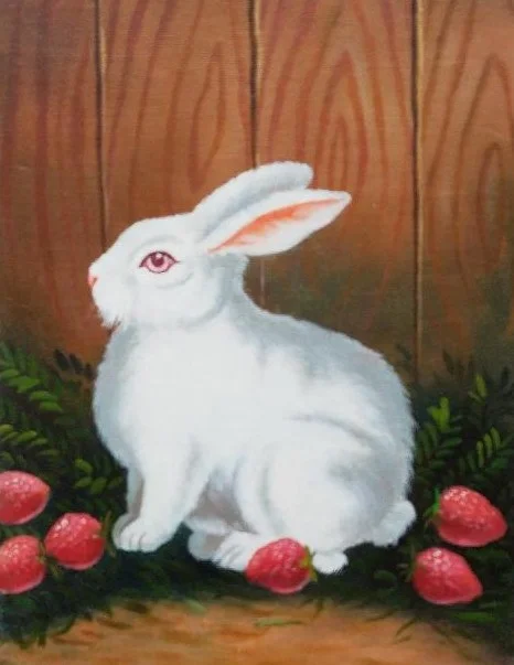 bunny and strawberries_10x8.jpg
