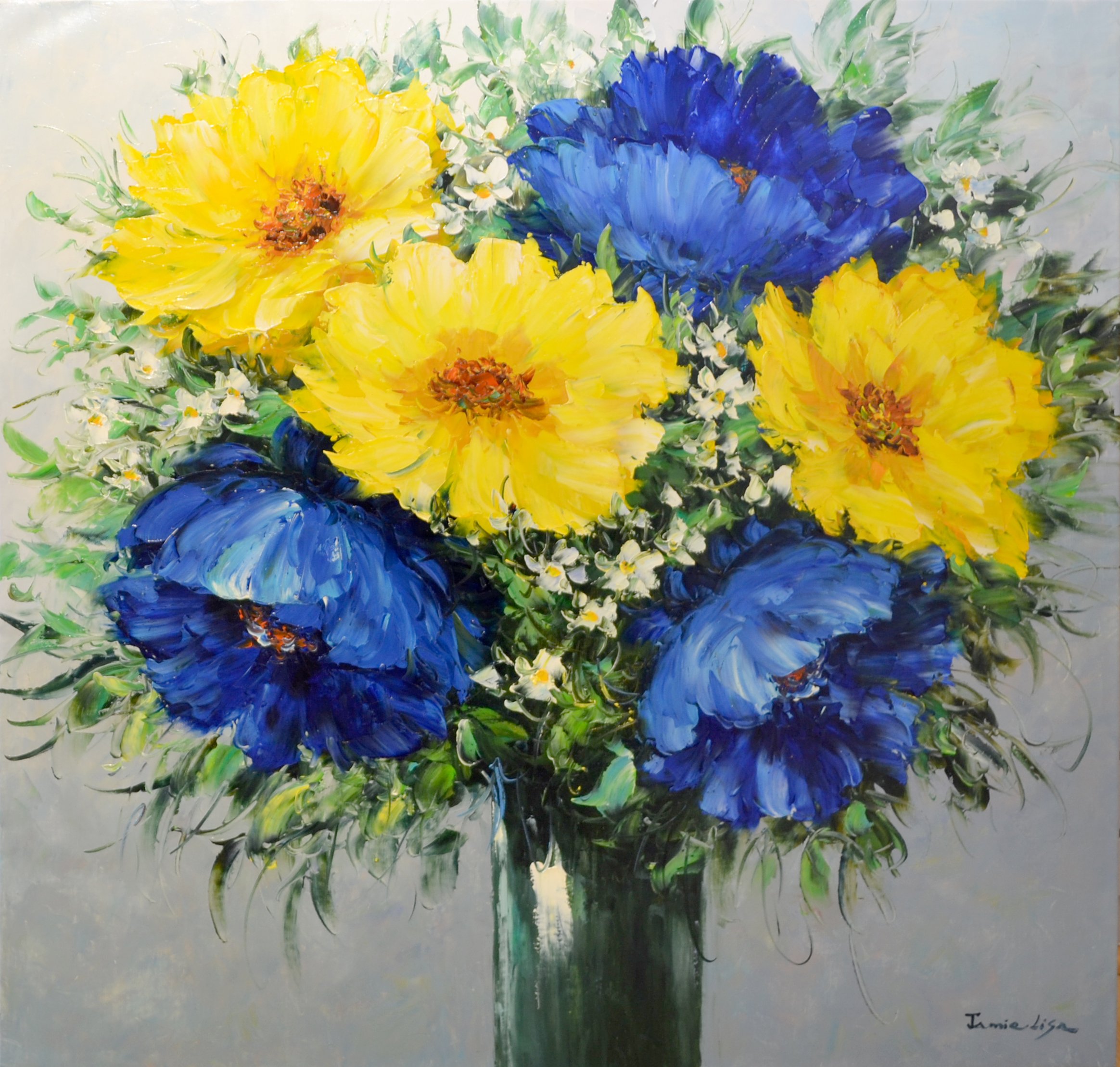 Blue and Yellow Poppies_36x36.jpg