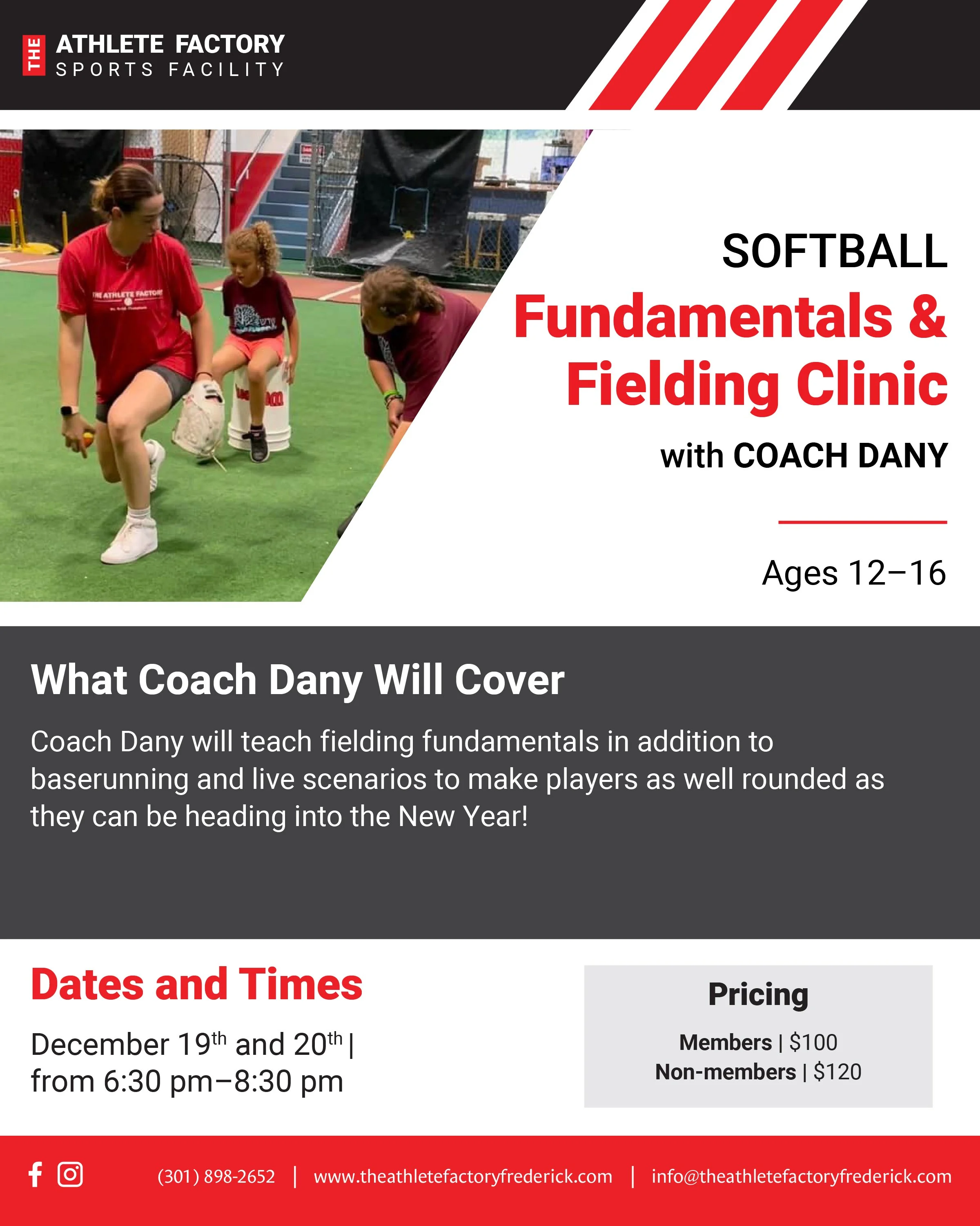Softball Fielding Clinic with Coach Dany