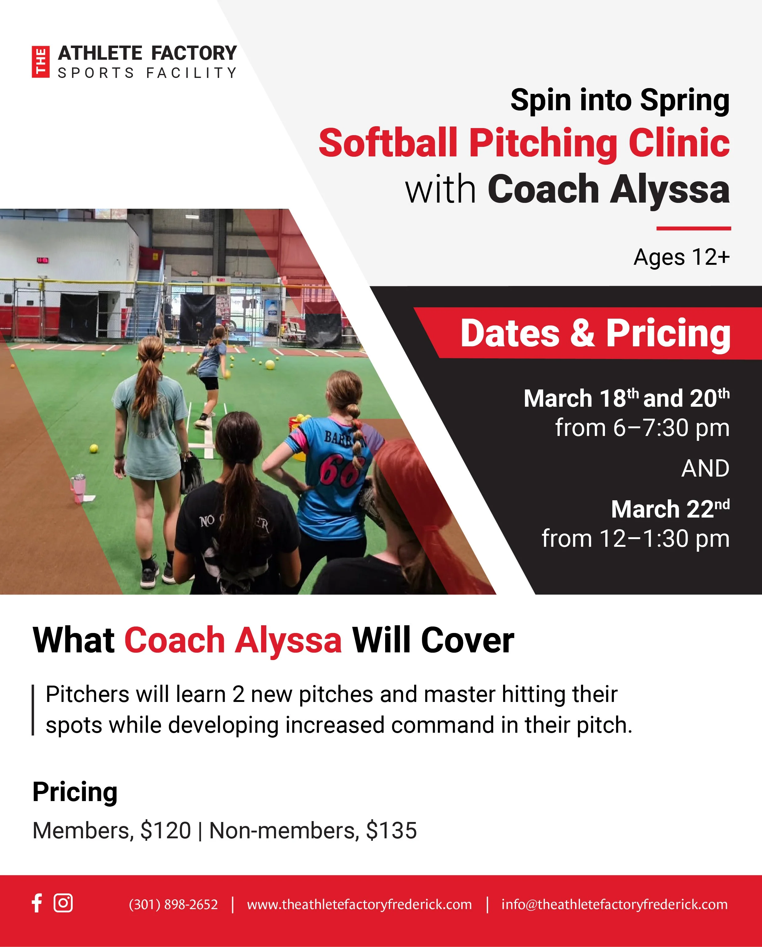 Spin into Spring Softball Pitching Clinic with Coach Alyssa