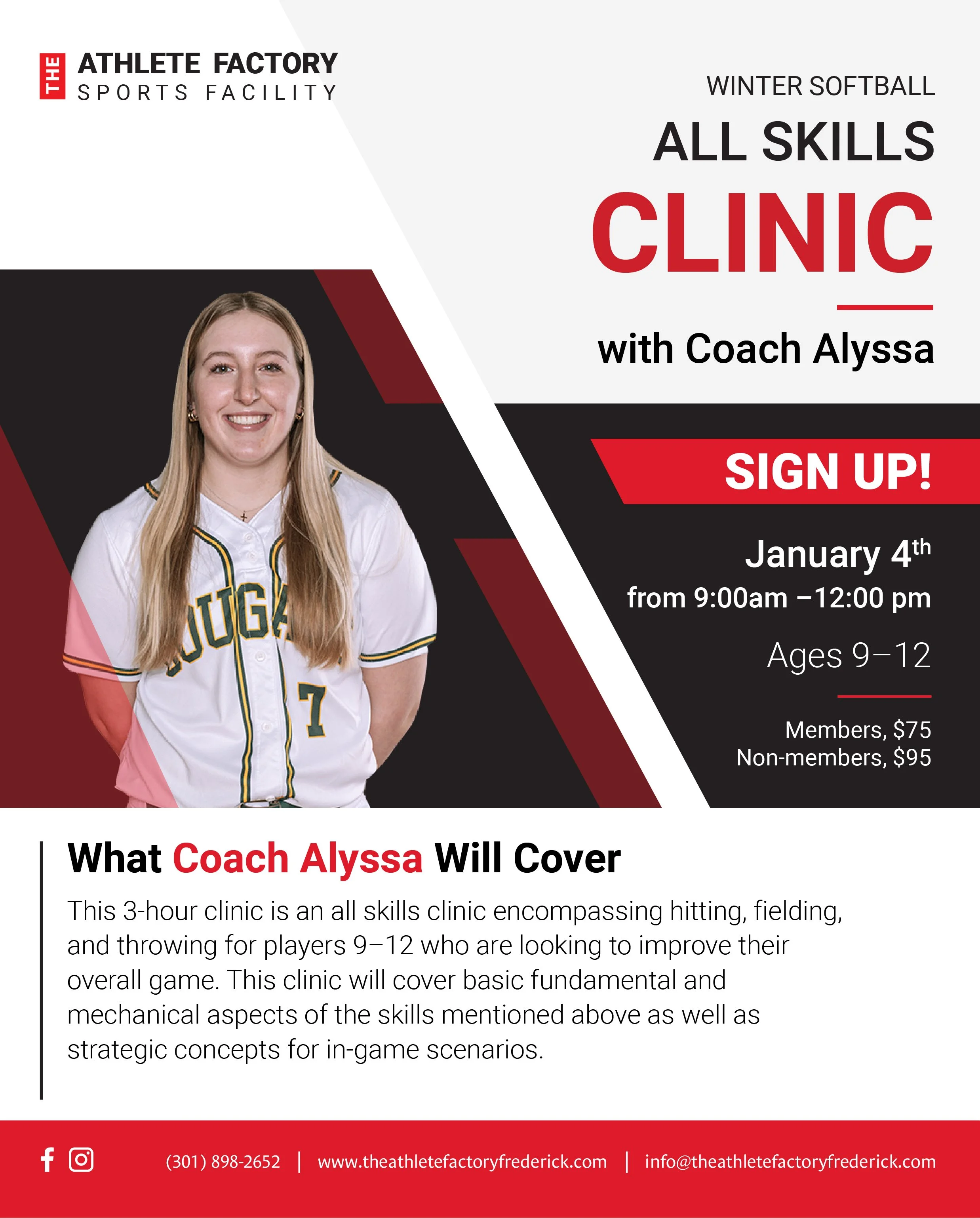 All Skills Winter Softball Clinic with Coach Alyssa