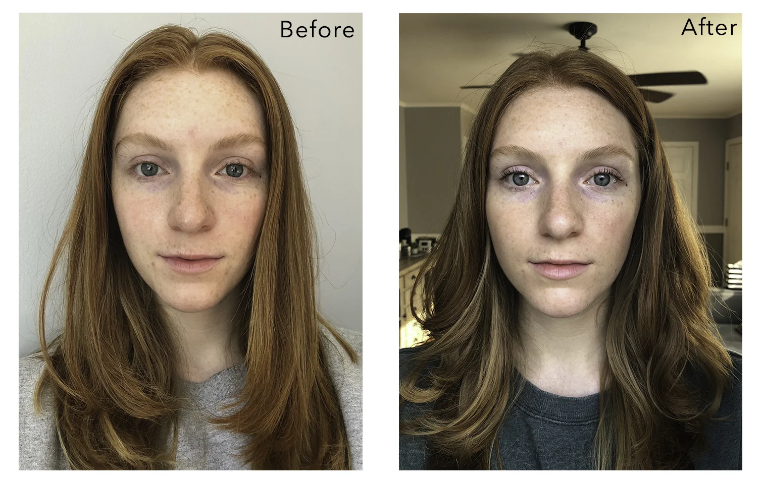 A before & after of my dark circles while using this cream. I didn't notice much of a difference. Do you?