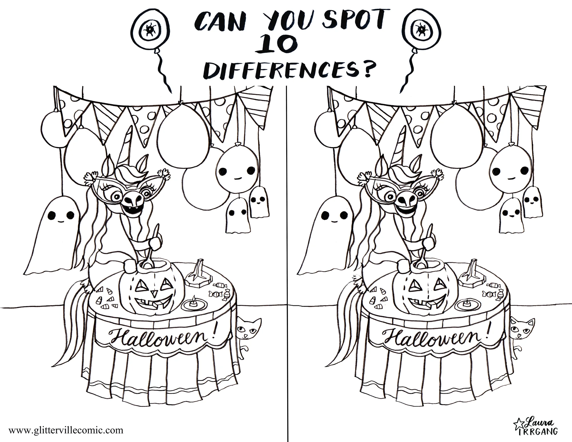 Halloween Spot The Difference Printable Free