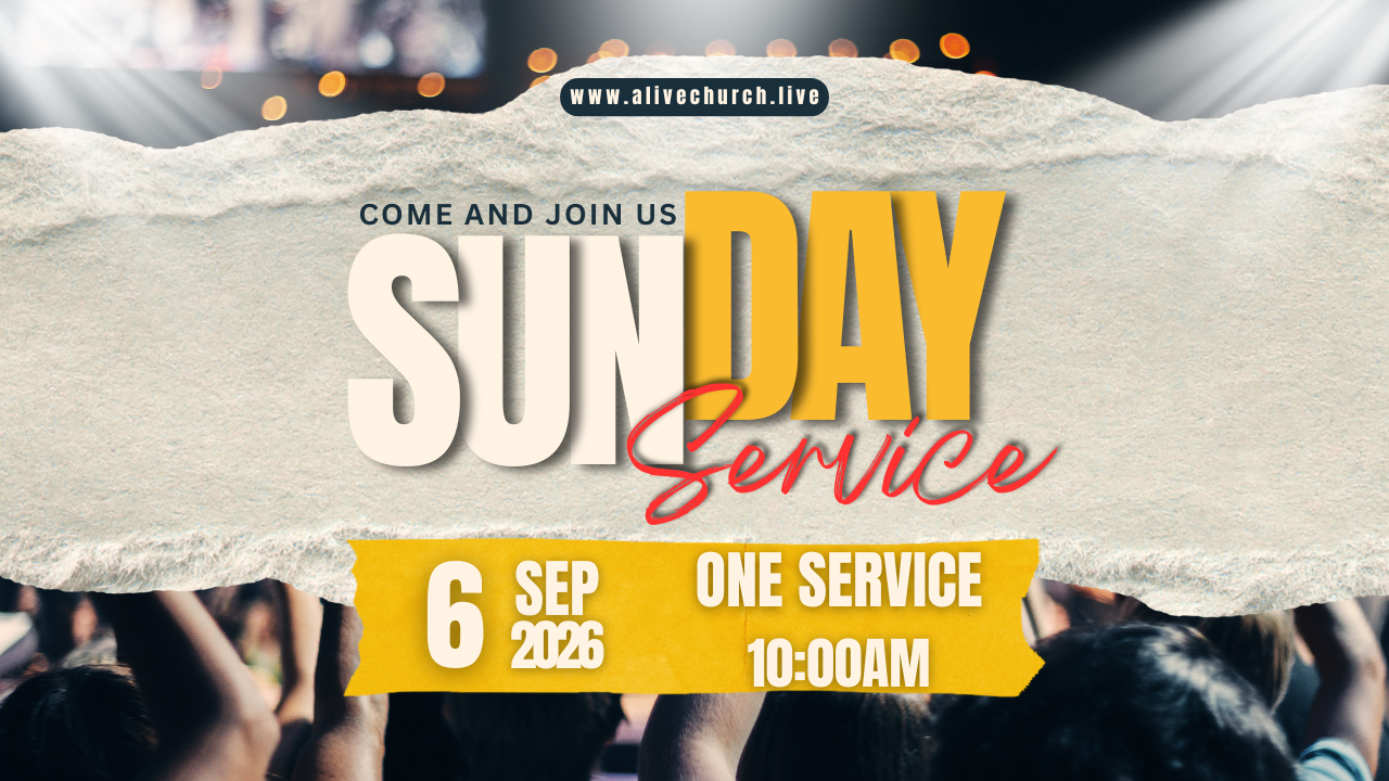 One Sunday Worship Service  Today