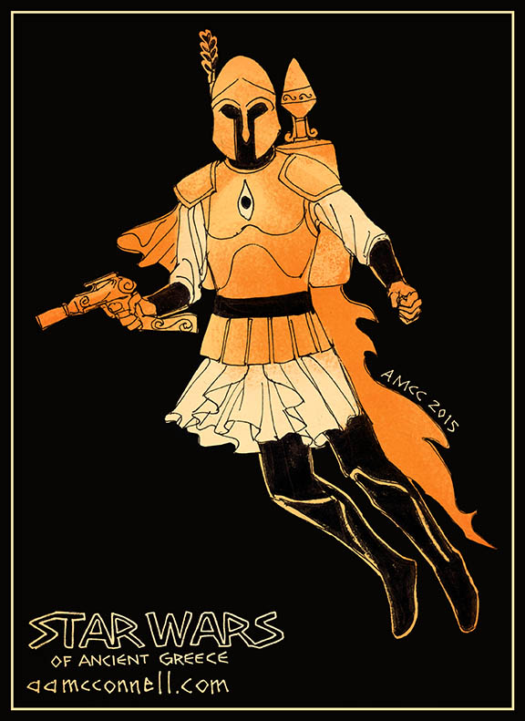 Hoplite Boba Fett, artwork by Aaron McConnell.