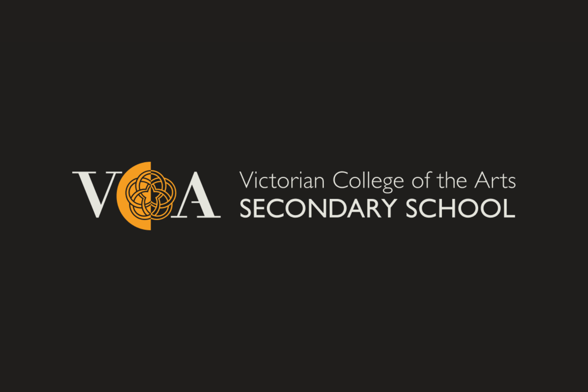 Logo of Victorian College of the Arts Secondary School with text