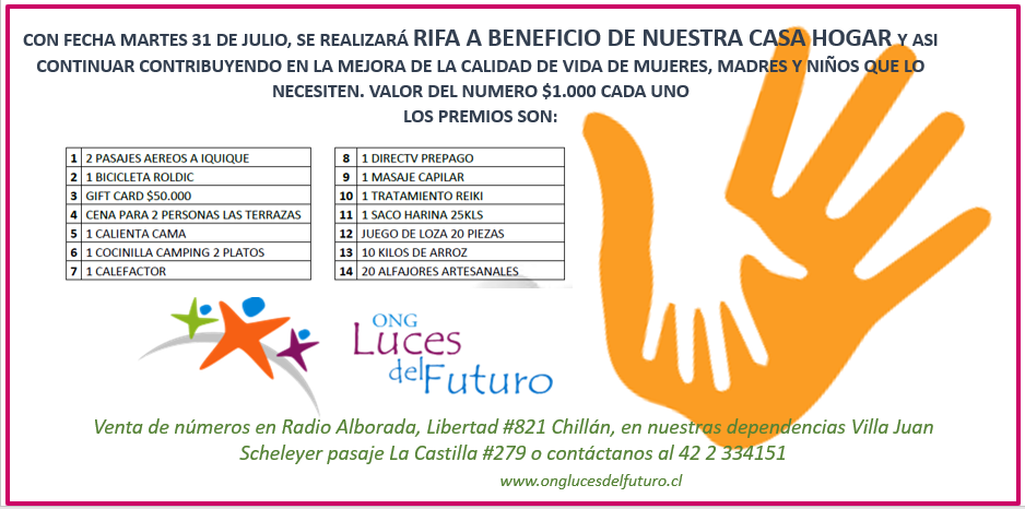 Rifa a Beneficio de Nuestra Casa Hogar 