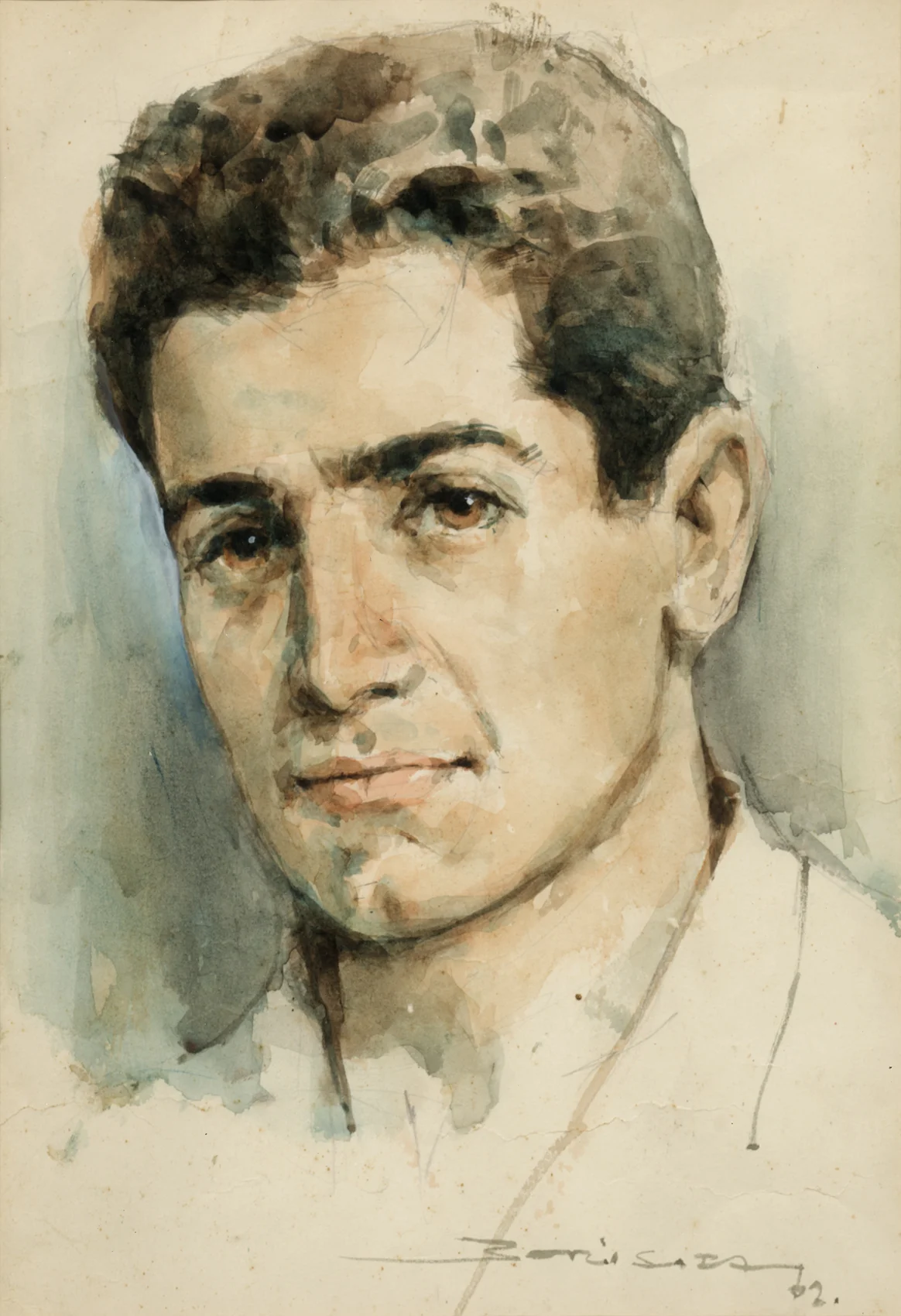 Angel Borisoff (1921, Buenos Aires - December 30, 1982), Argentine illustrator, portraitist and comic strip artist of exceptional talent, one of Horacio’s professors at the Pan-American School of Art. It was a great pride for him to have being selected at 16 to be portrayed by Borisoff. A unique and invaluable gift.