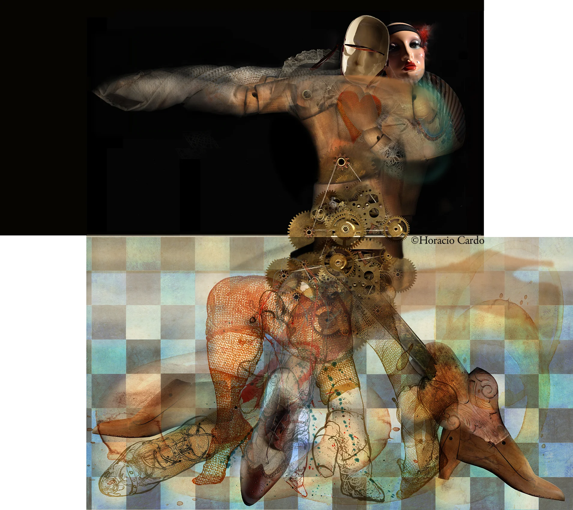 “It’s the dance from the hip to the feet.” (diptych)