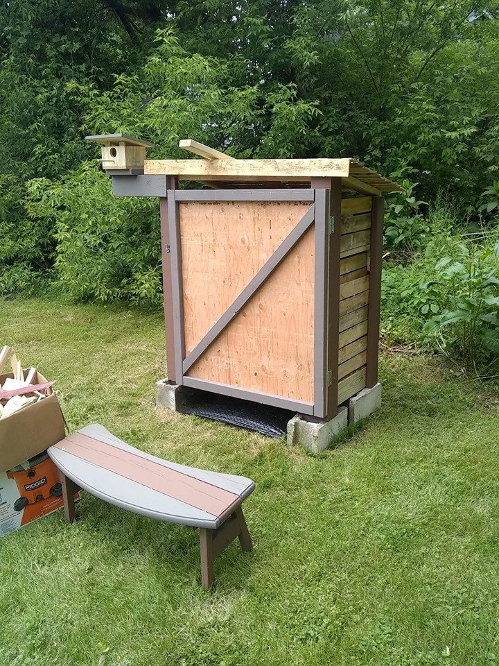 wood storage shed