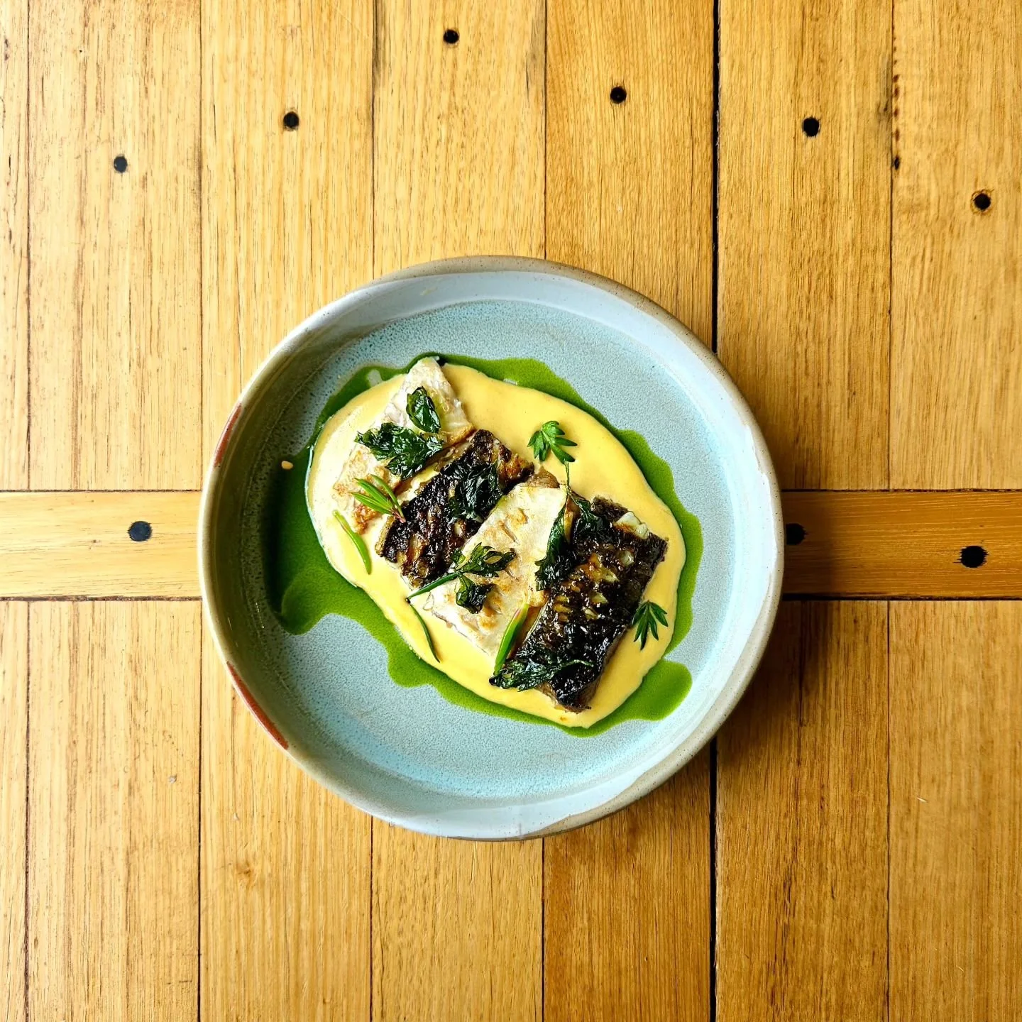 CORNER INLET FLOUNDER, with Almond Sauce &amp; Parsley Oil

#fish #sustainablefisheries #sustainable #fishcourse #flounder #degustation #chefsmenu #Gippsland #cornerinlet