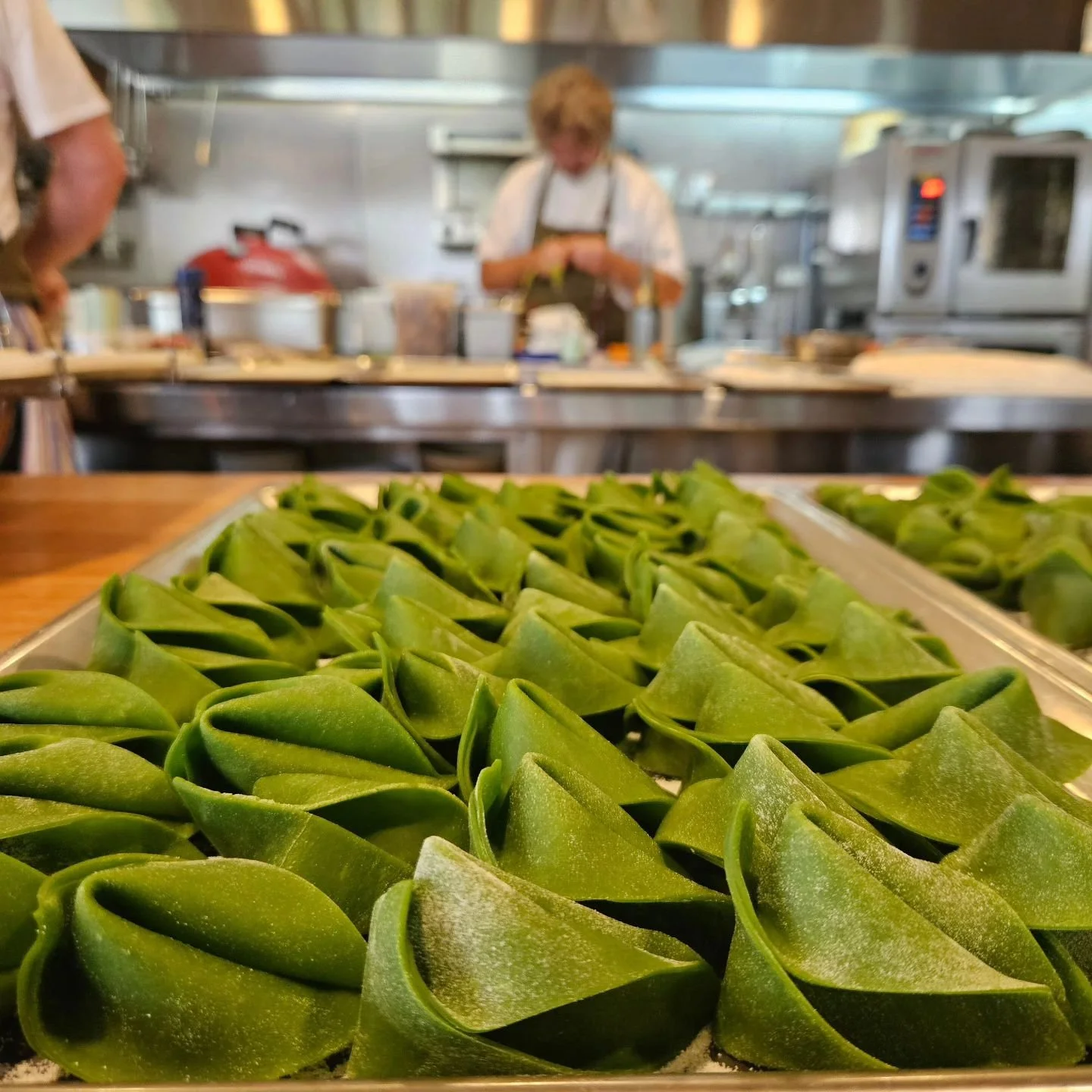 Lovage Sopressini. This week's delicious handmade pasta. 

#lovage #herbgarden #homegrown #pasta #sopressini
#artisanpasta #handmade #pastamaking #lunch #dinner #pastacourse #warragul #gippsland