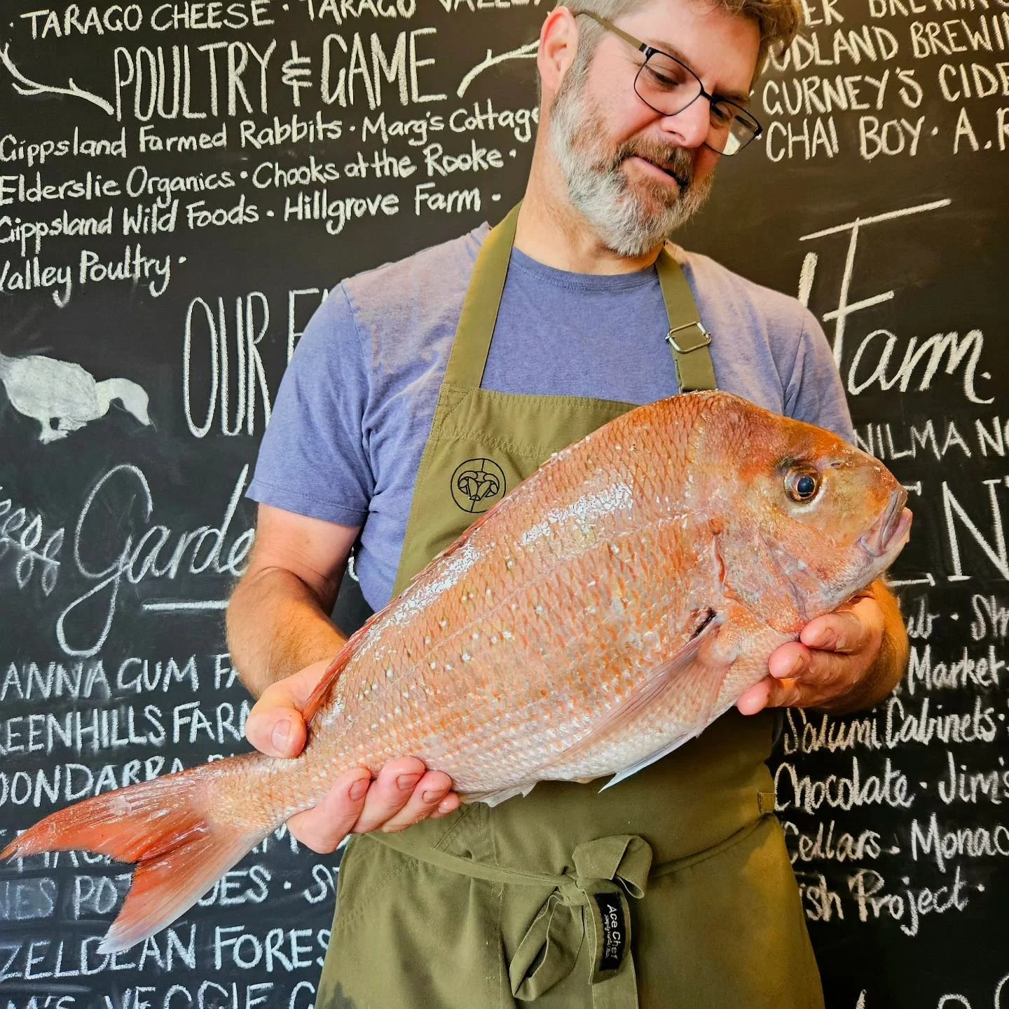 Trev's pretty chuffed with his 'weekend' efforts! This beautiful Snapper can't make it onto our menu (we leave that to our wonderful licenced fisherman @longjettyseafoods_ ) but will become a very delicious staff lunch for today!

Gippsland offers so